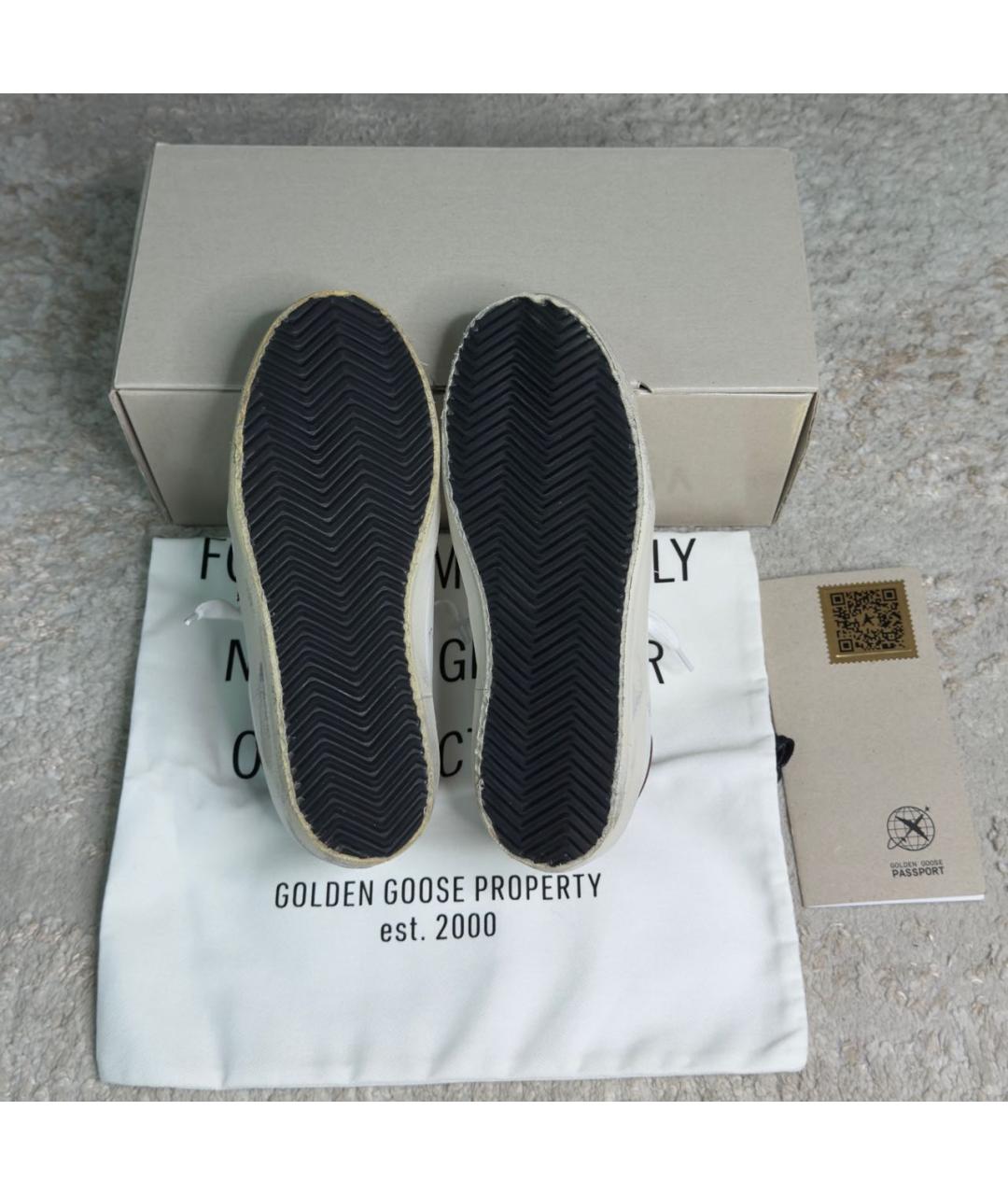 GOLDEN GOOSE DELUXE BRAND Белые кожаные кеды, фото 7