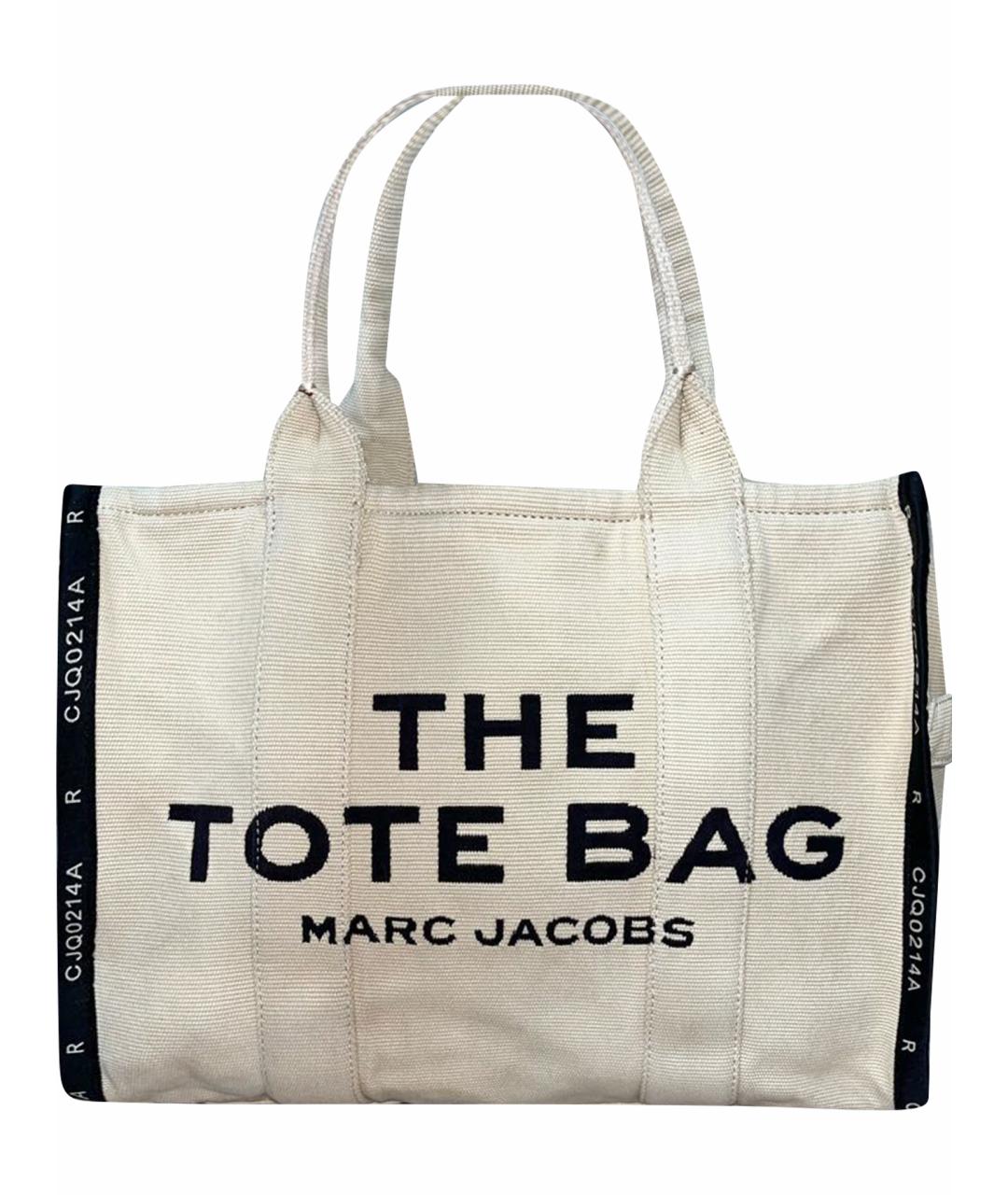 MARC JACOBS Бежевая жаккардовая сумка тоут, фото 1