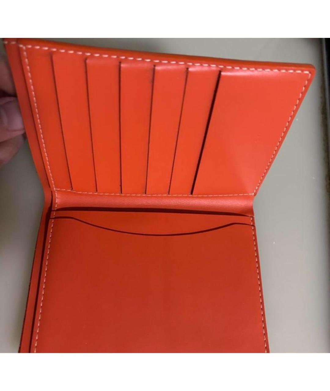 GOYARD Оранжевый кошелек, фото 4