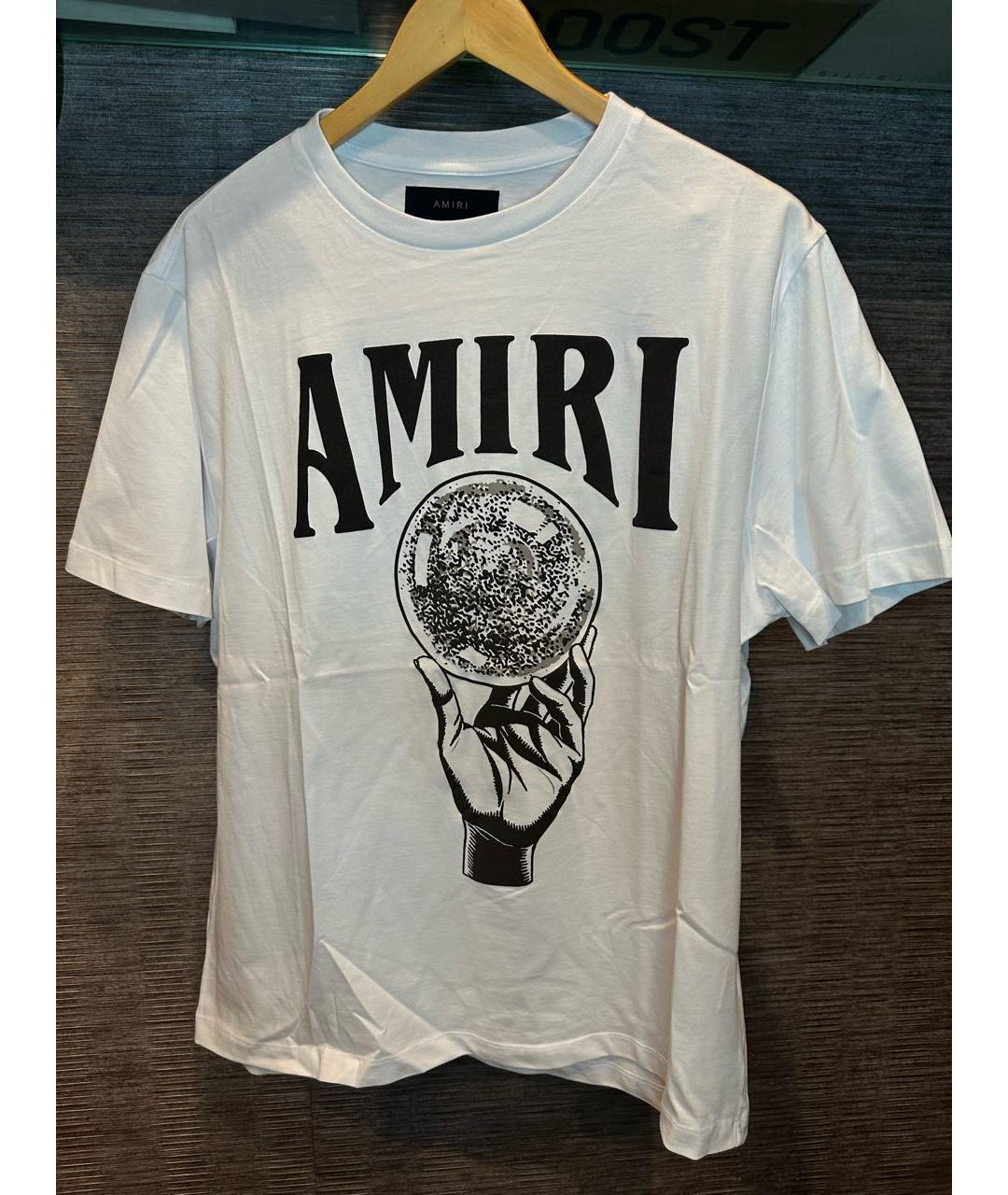 AMIRI Белая хлопковая футболка, фото 6