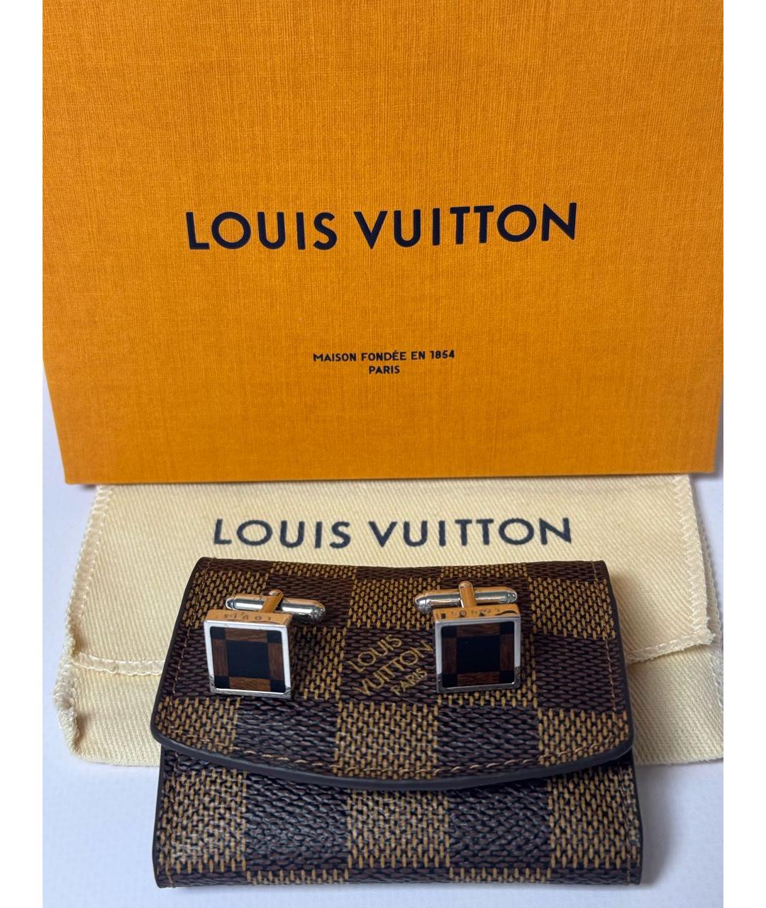 LOUIS VUITTON Серебряные серебряные запонки, фото 3