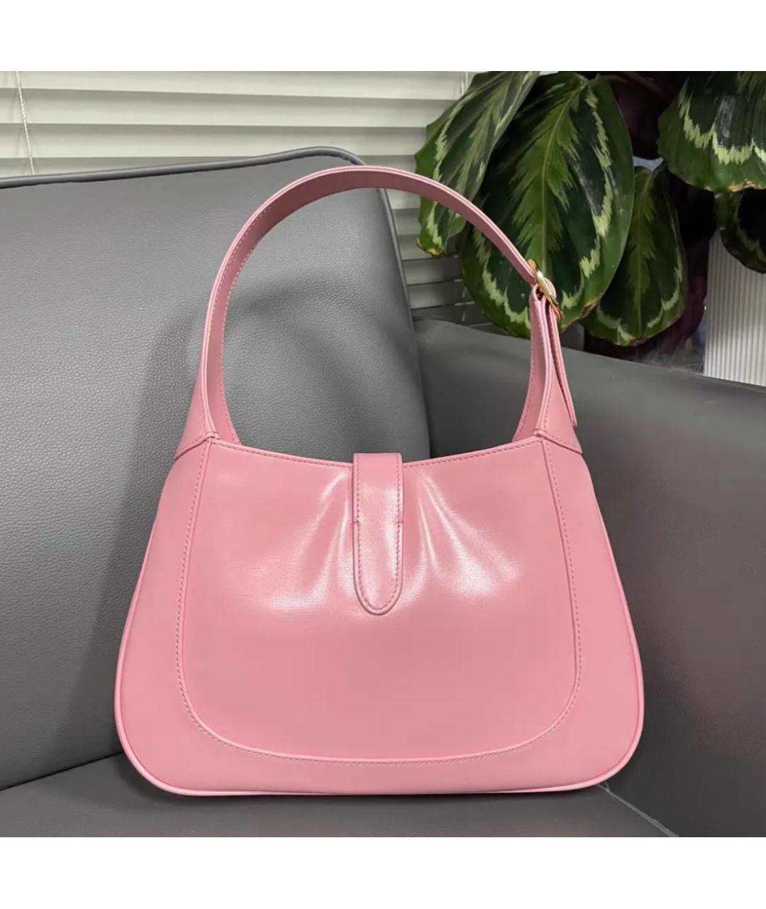 GUCCI Розовая кожаная сумка с короткими ручками, фото 2