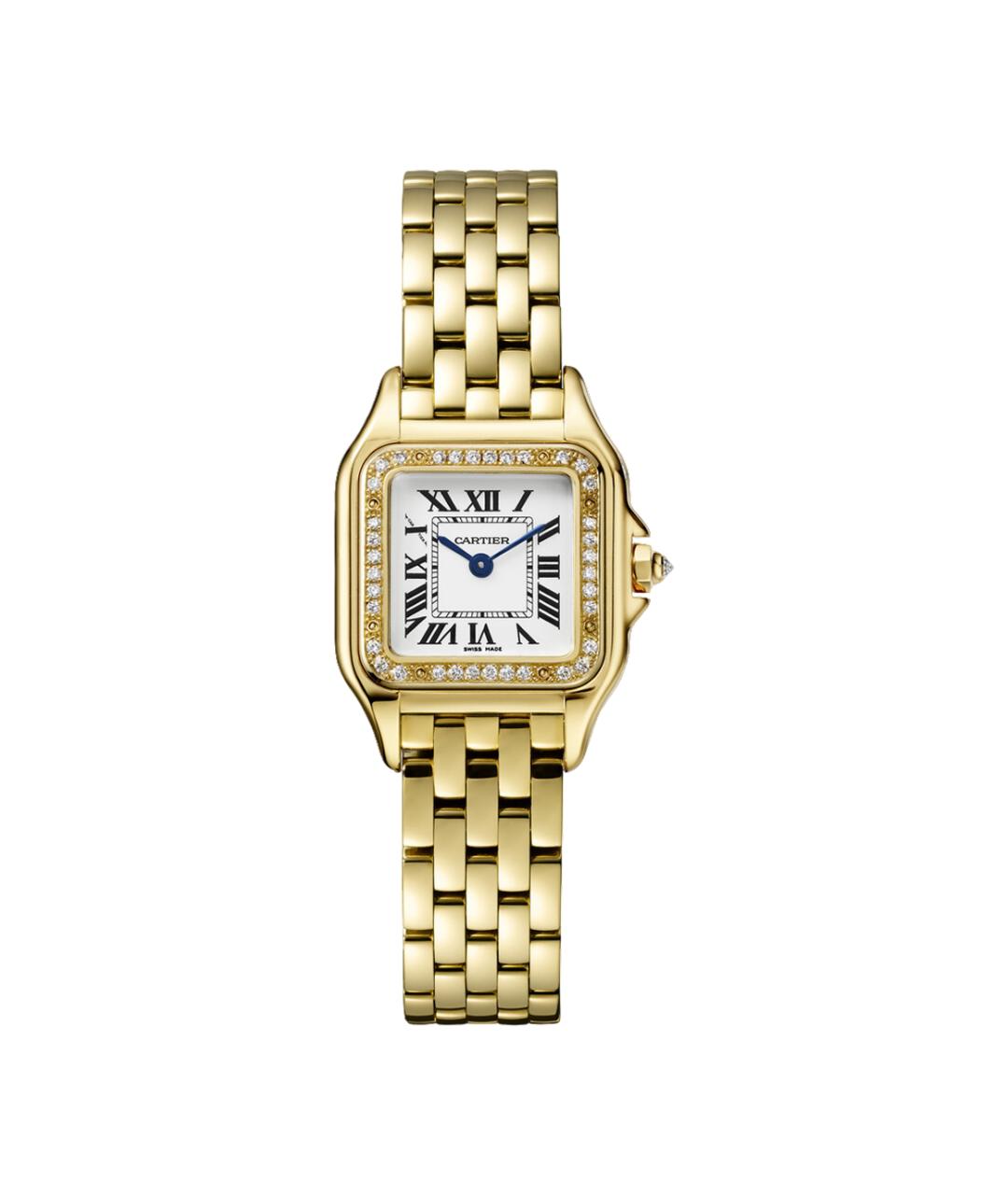 CARTIER Белые часы из желтого золота, фото 1