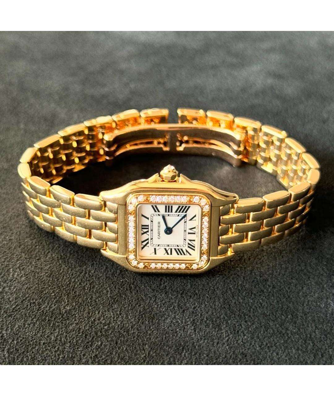 CARTIER Белые часы из желтого золота, фото 6