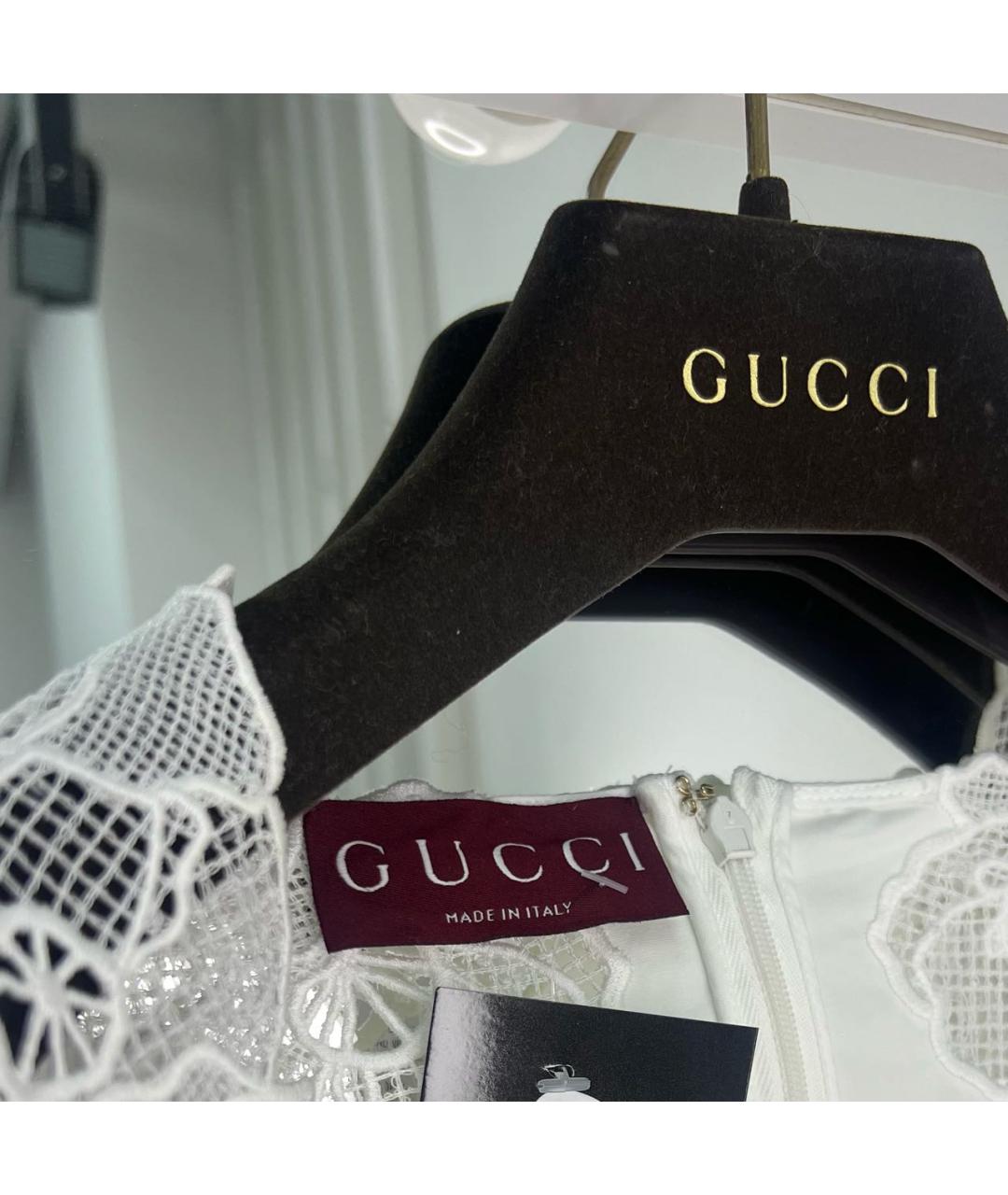 GUCCI Белое хлопковое повседневное платье, фото 3