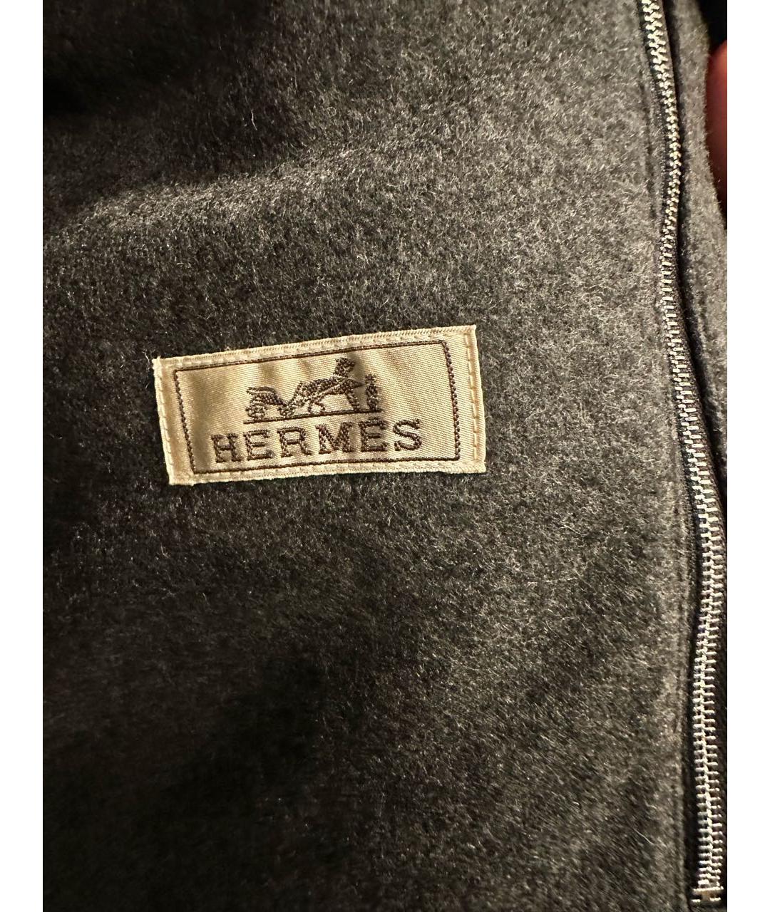 HERMES Хаки пуховик, фото 3