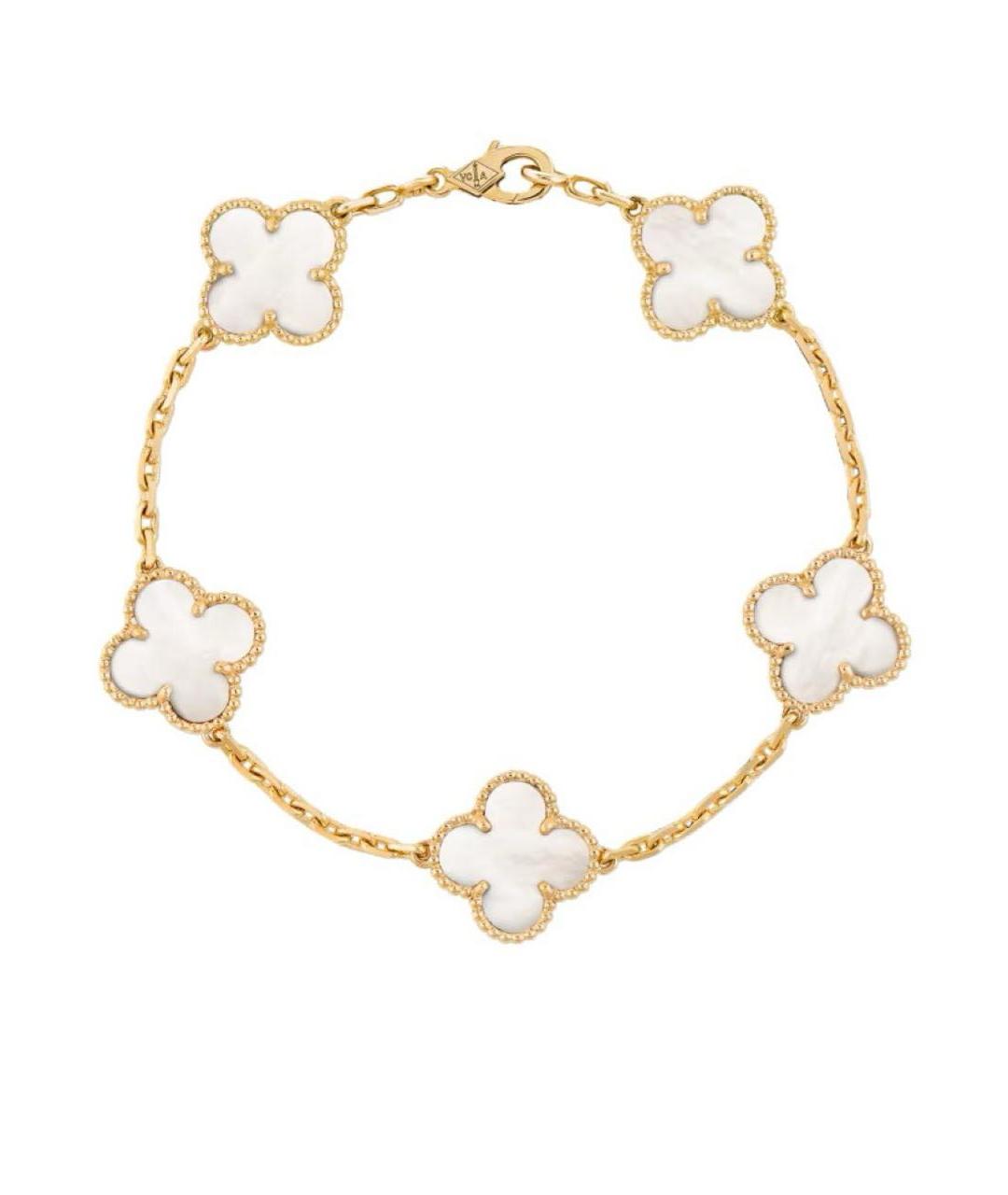 VAN CLEEF & ARPELS Белый браслет из желтого золота, фото 1