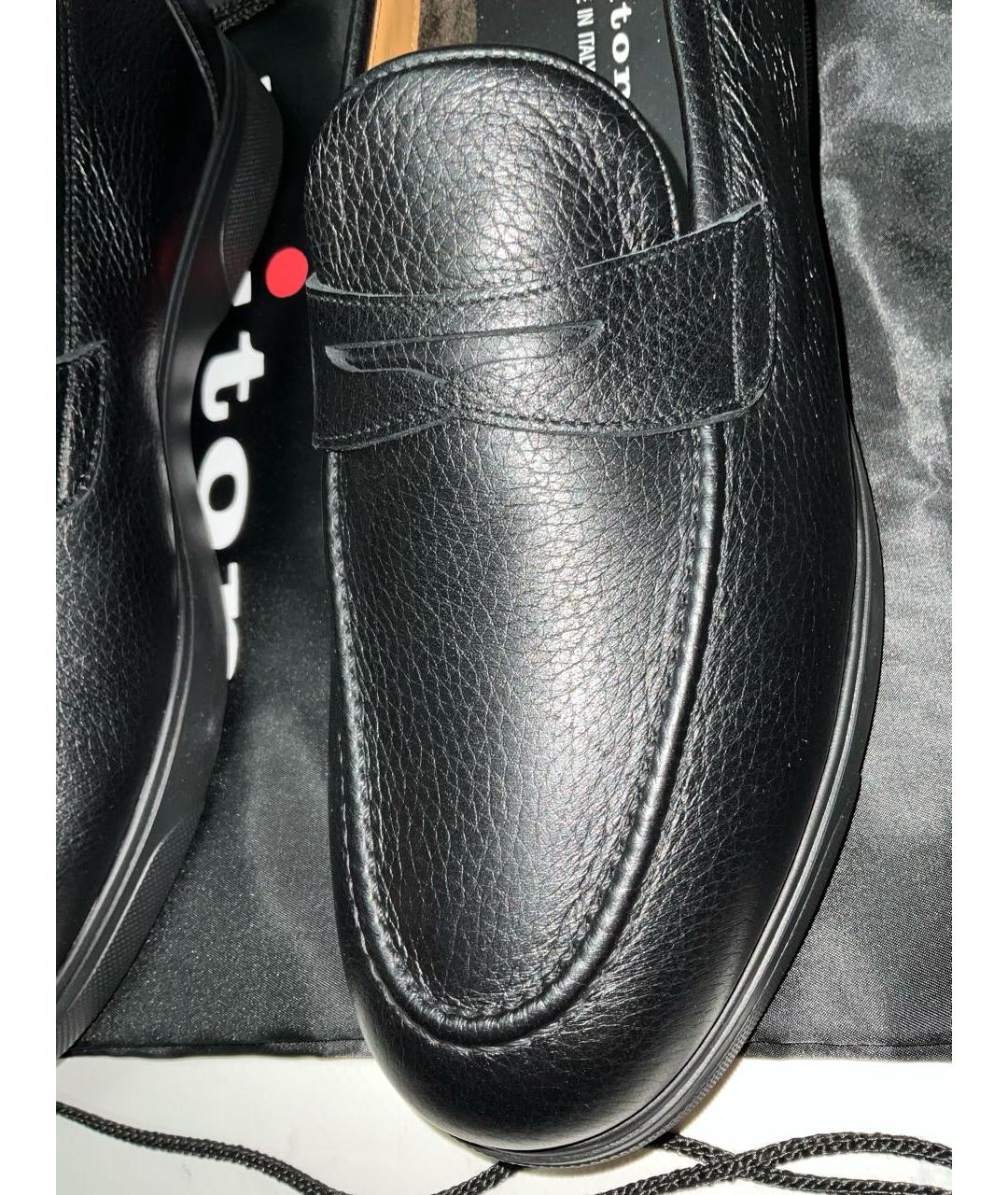KITON Черные кожаные лоферы, фото 7