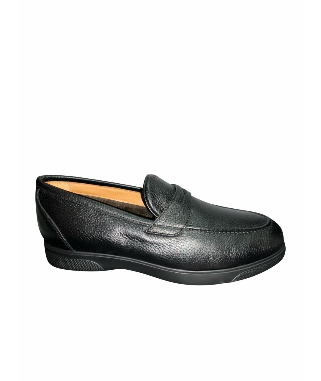 KITON Черные кожаные лоферы, фото 1