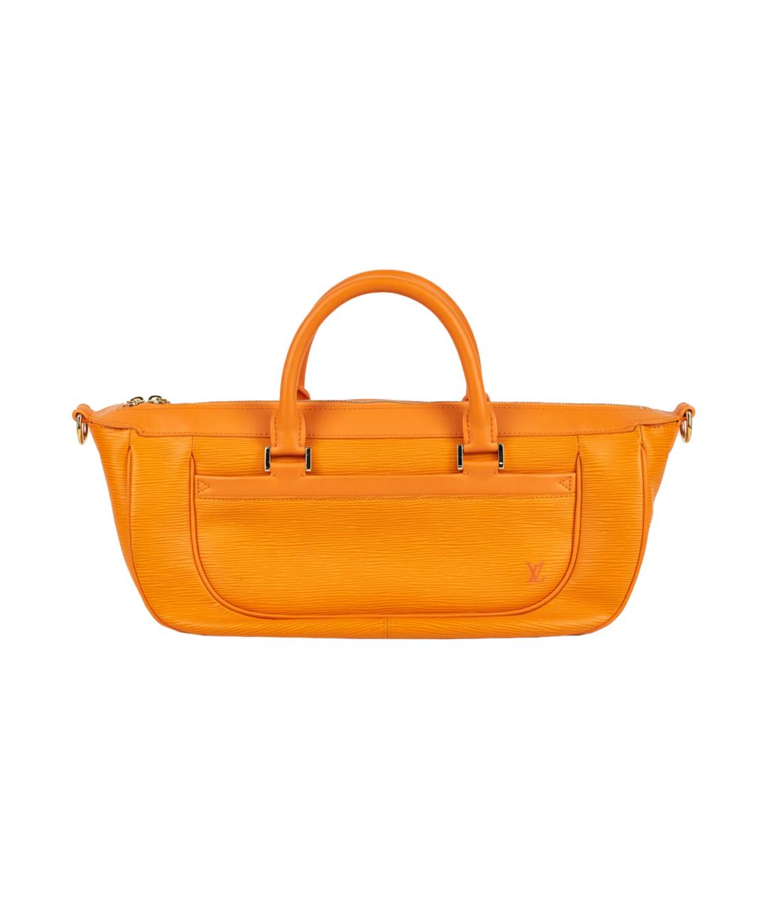 LOUIS VUITTON Оранжевая кожаная сумка с короткими ручками, фото 1