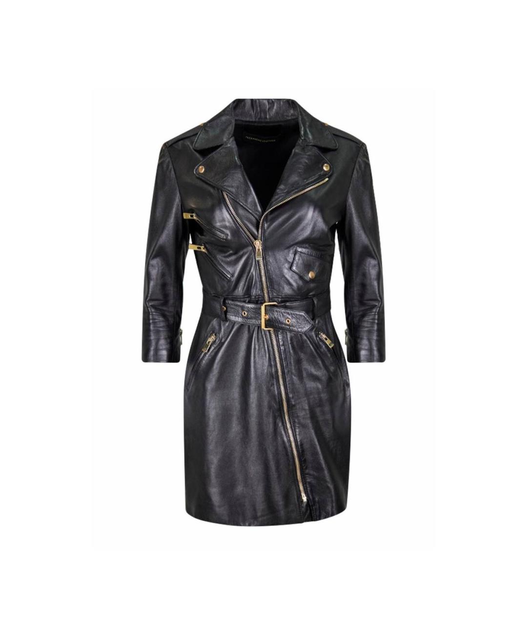 ALEXANDRE VAUTHIER Черное кожаное платье, фото 1