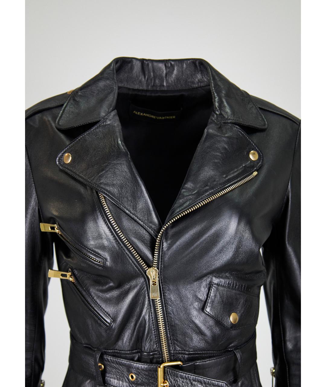 ALEXANDRE VAUTHIER Черное кожаное платье, фото 4