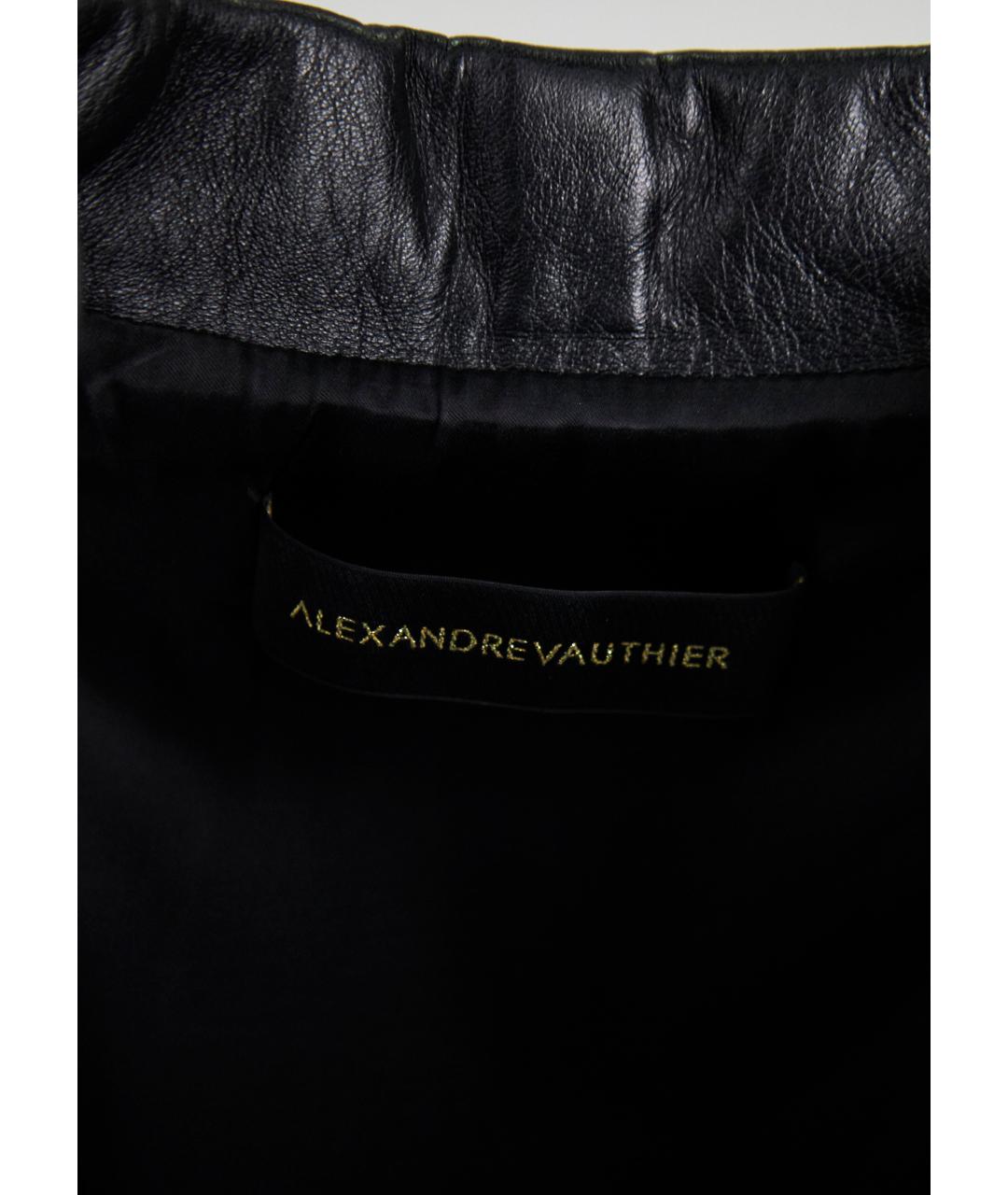 ALEXANDRE VAUTHIER Черное кожаное платье, фото 3