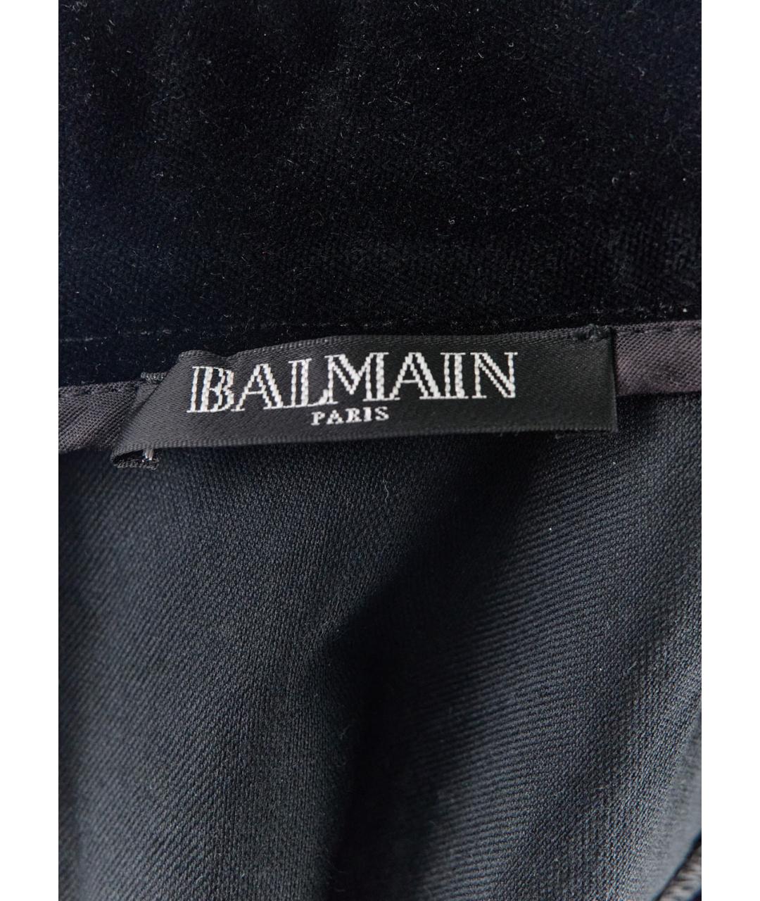 BALMAIN Черное хлопковое коктейльное платье, фото 3