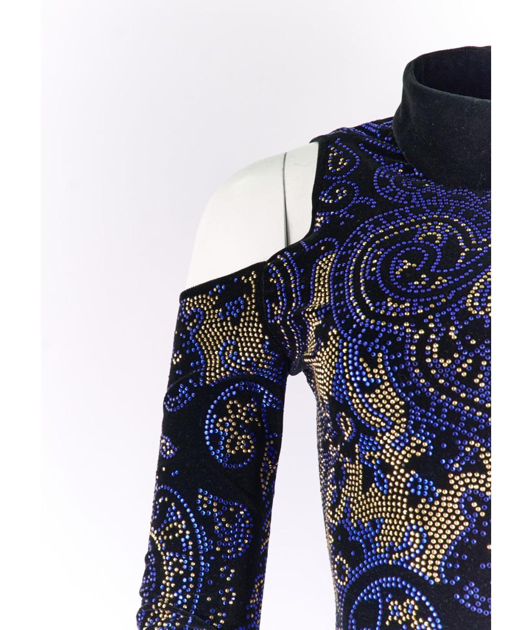 BALMAIN Черное хлопковое коктейльное платье, фото 5