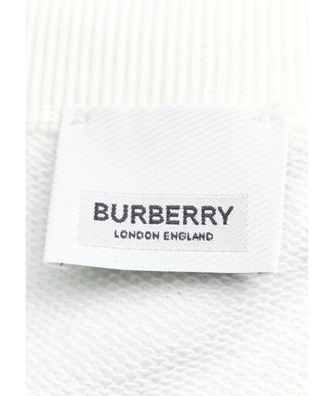 BURBERRY Белый хлопковый джемпер / свитер, фото 3