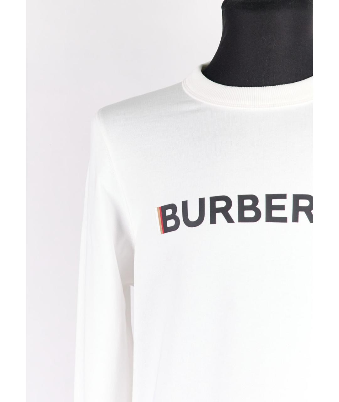 BURBERRY Белый хлопковый джемпер / свитер, фото 5