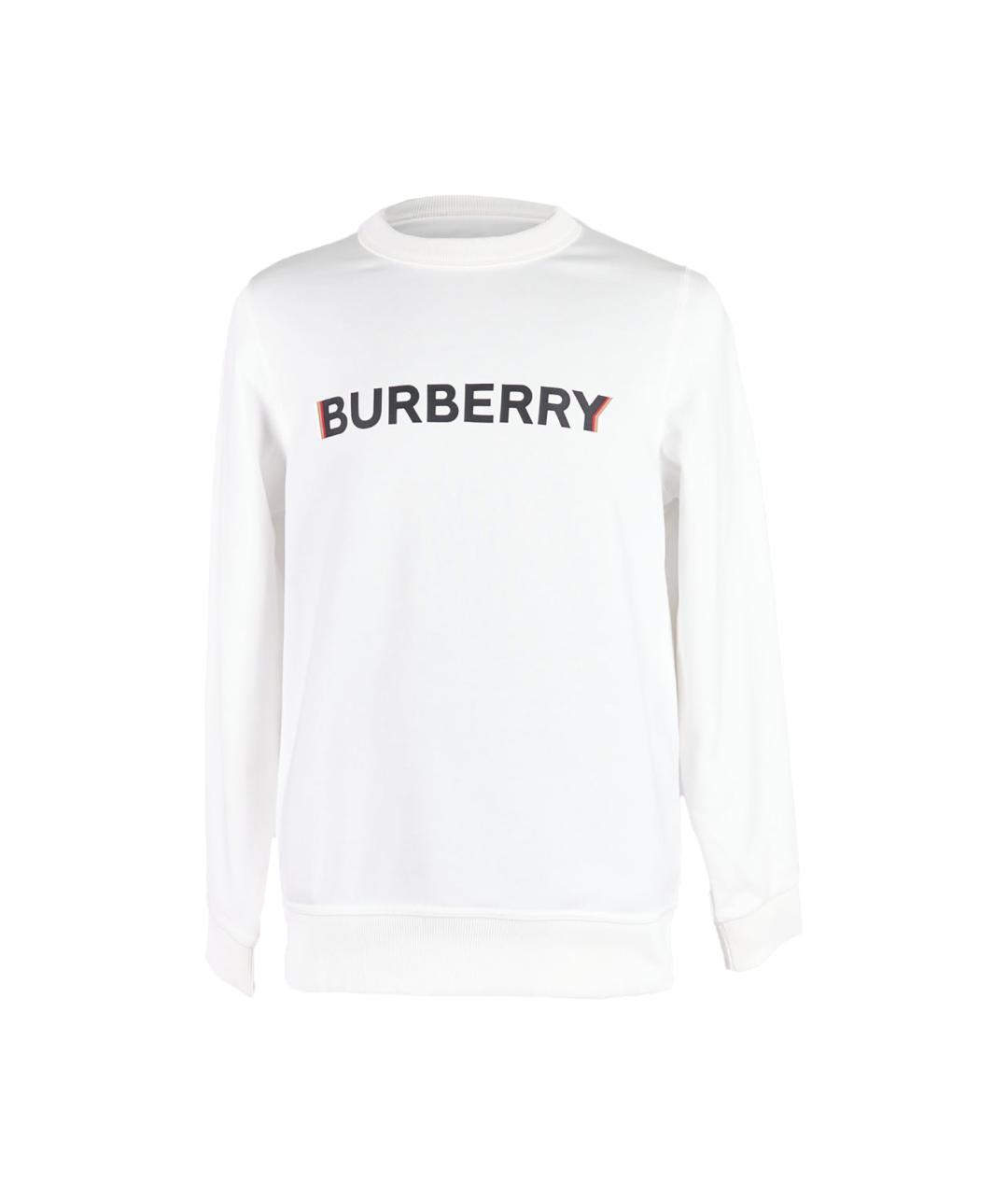 BURBERRY Белый хлопковый джемпер / свитер, фото 1