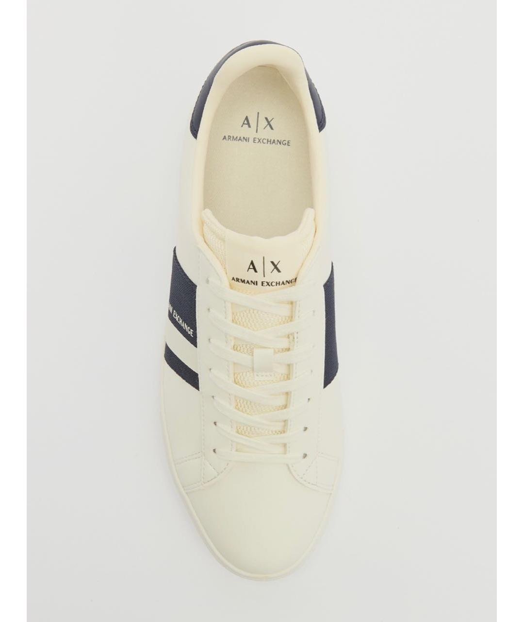 ARMANI EXCHANGE Бежевые низкие кроссовки / кеды из искусственной кожи, фото 2