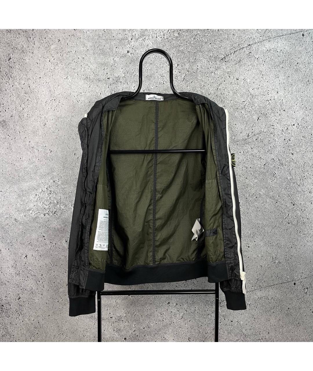 STONE ISLAND Хаки замшевая куртка, фото 2