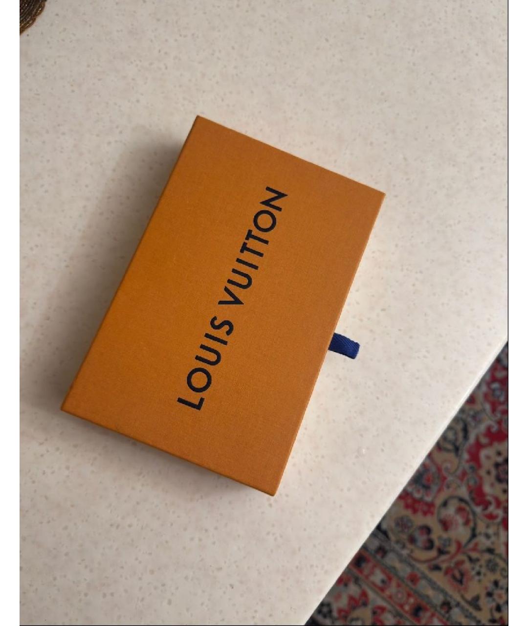 LOUIS VUITTON Черный кожаный кардхолдер, фото 6