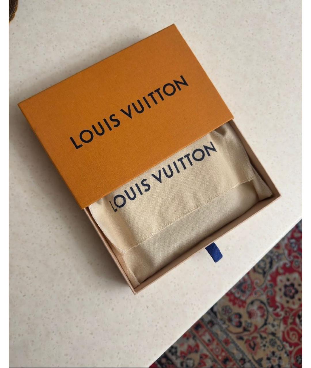 LOUIS VUITTON Черный кожаный кардхолдер, фото 2