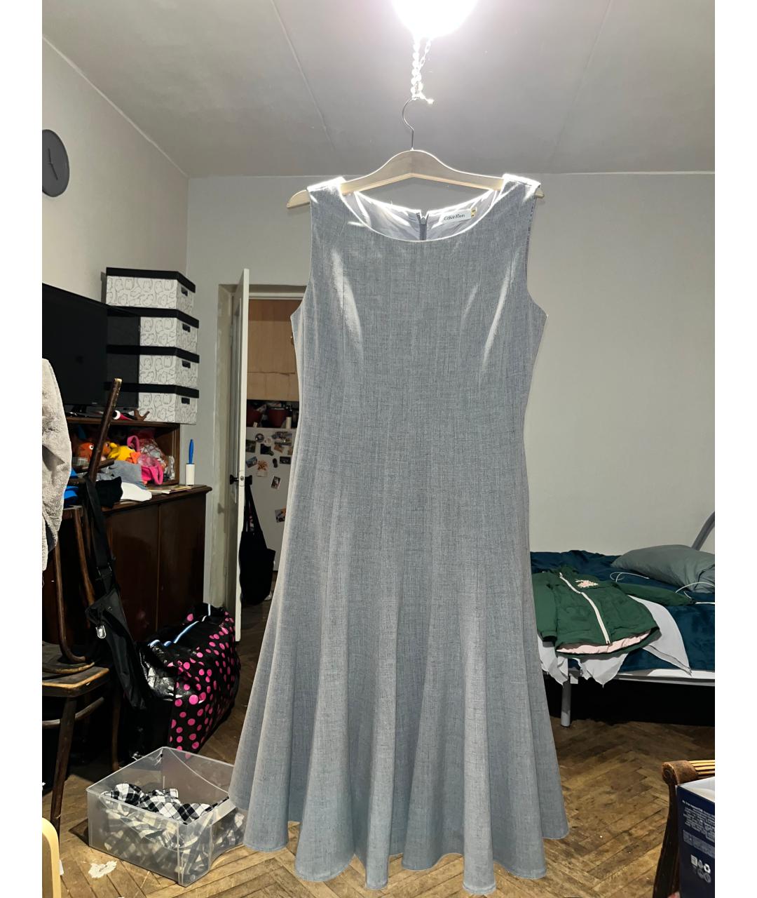 CALVIN KLEIN Серое повседневное платье, фото 5