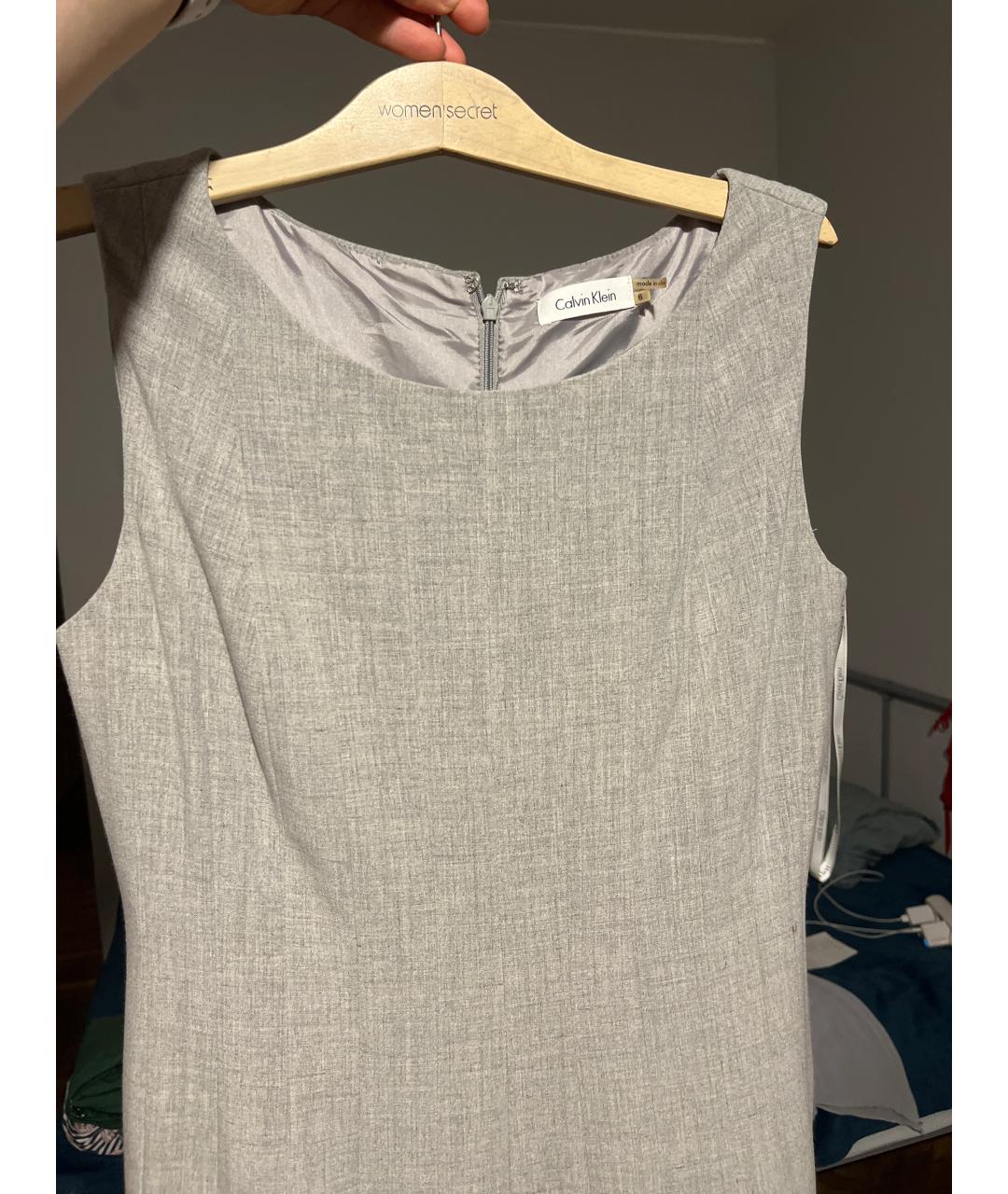 CALVIN KLEIN Серое повседневное платье, фото 4