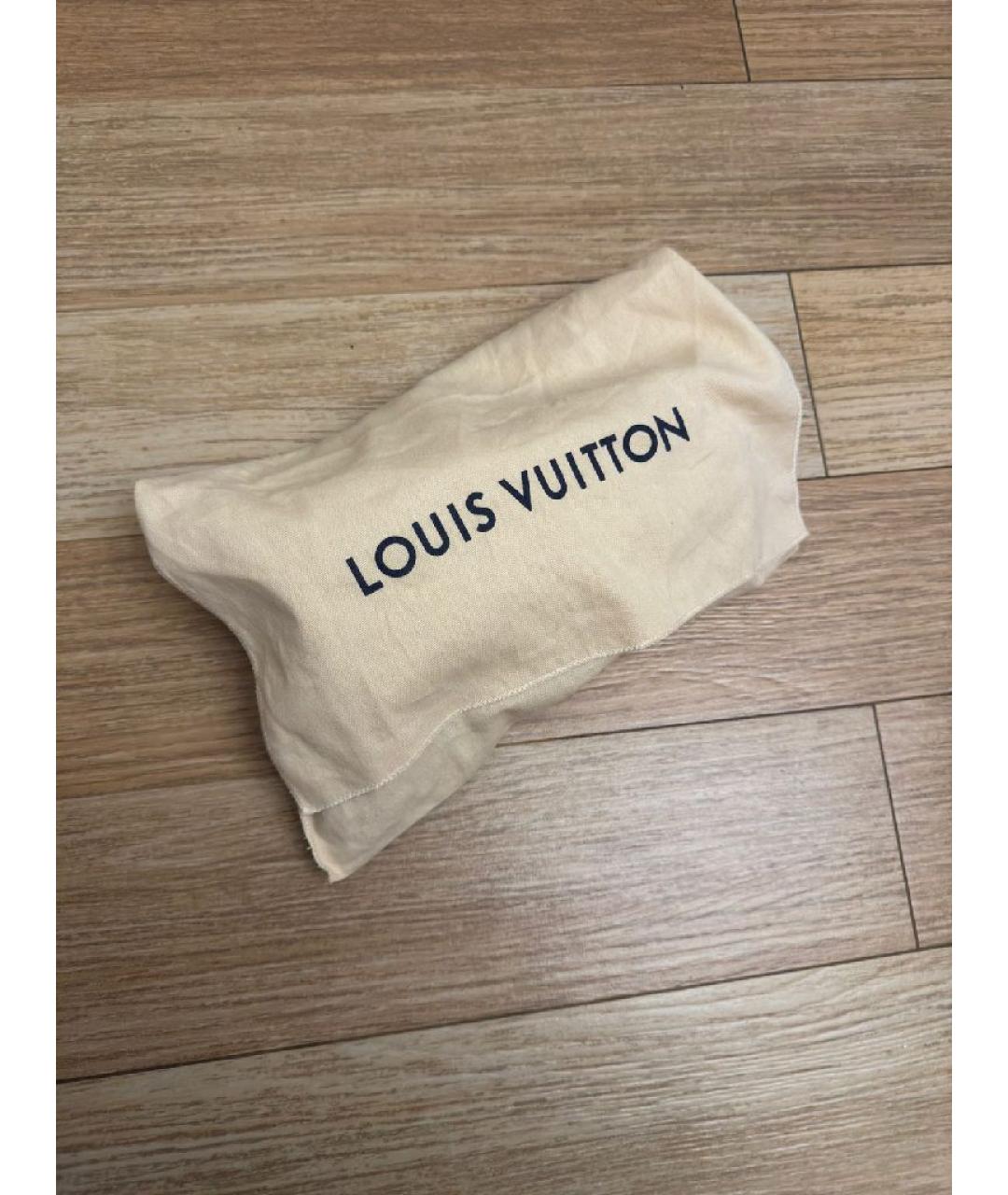 LOUIS VUITTON Темно-синяя кожаная поясная сумка, фото 6