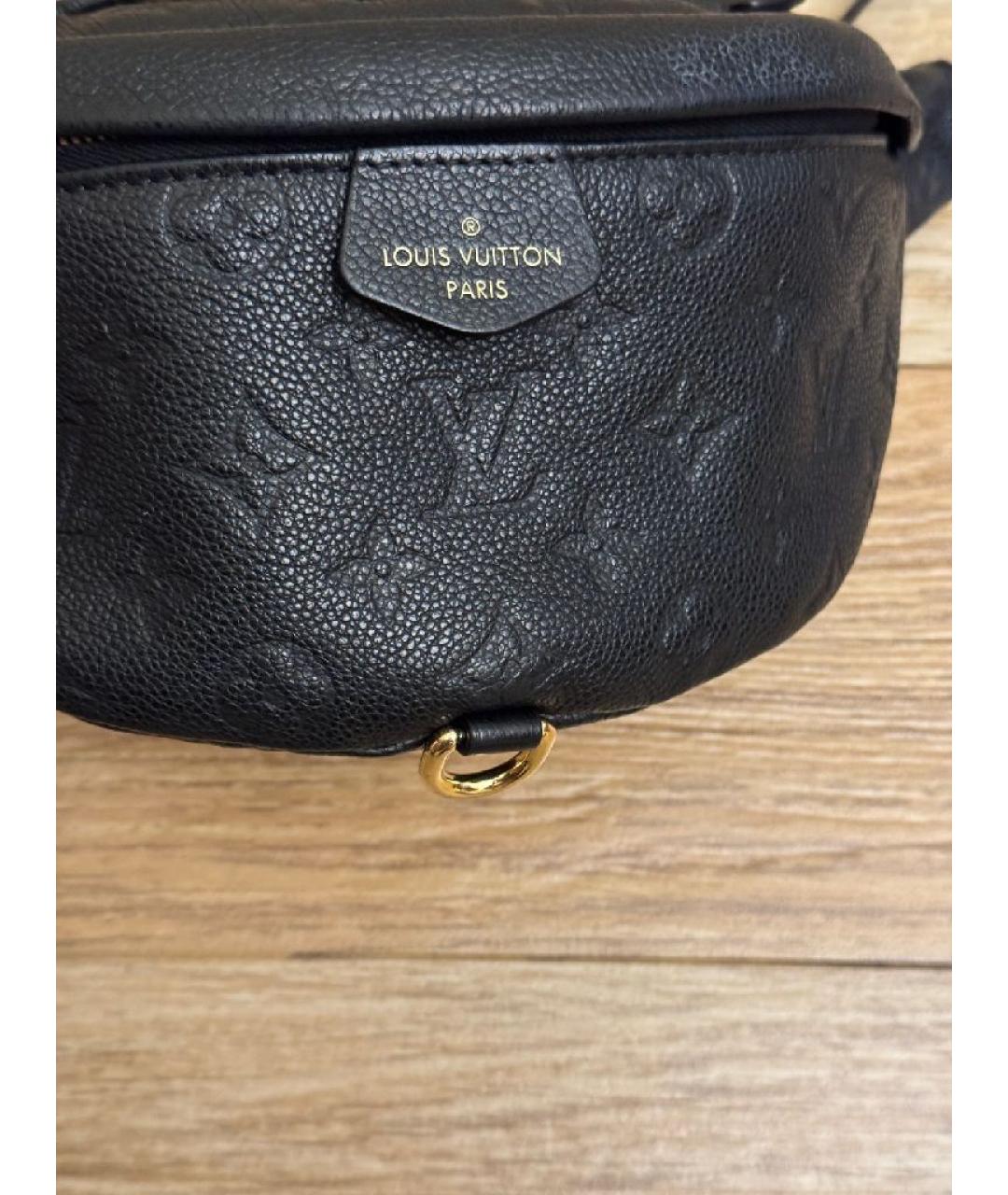 LOUIS VUITTON Темно-синяя кожаная поясная сумка, фото 4