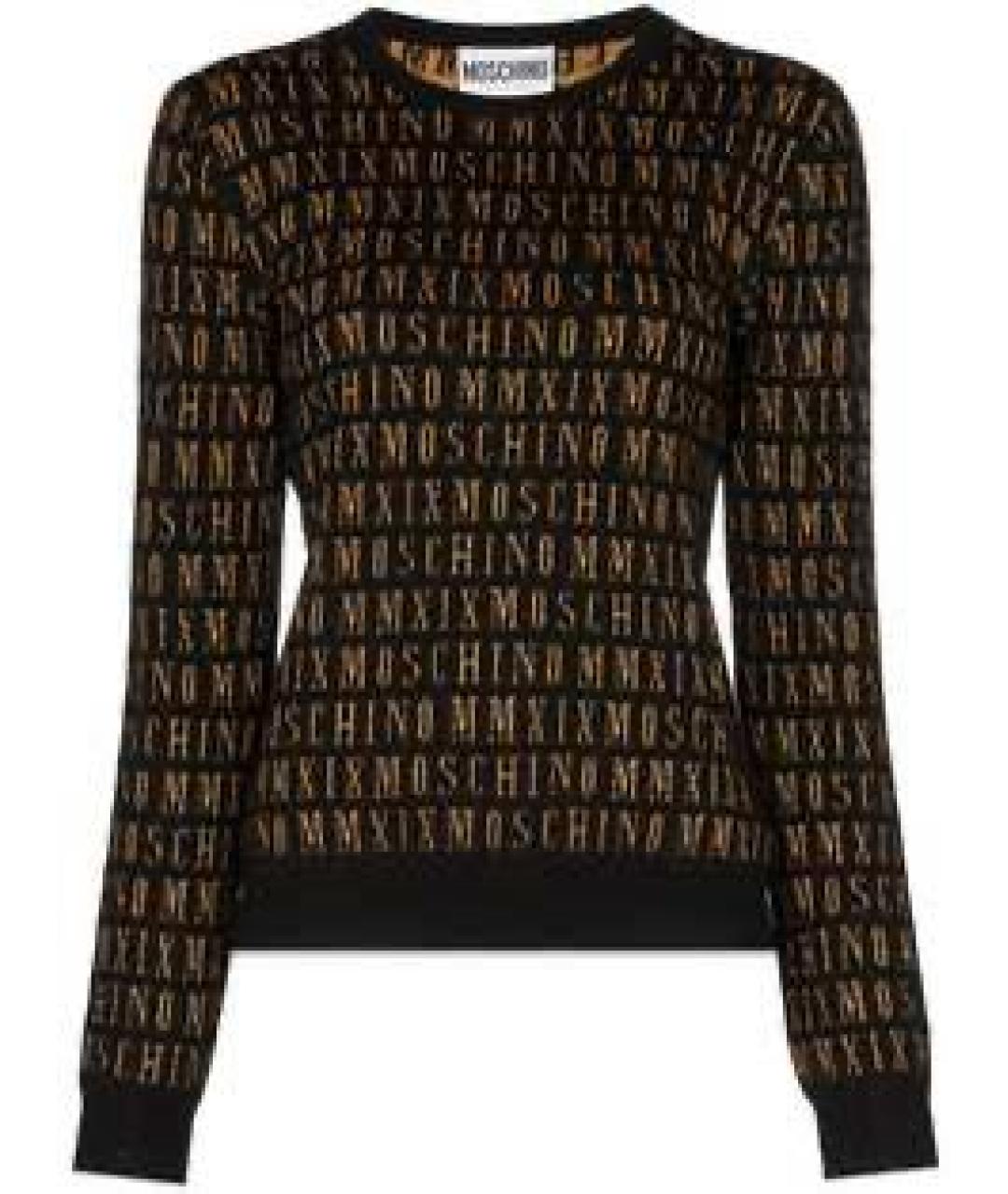 MOSCHINO Черный шерстяной джемпер / свитер, фото 1