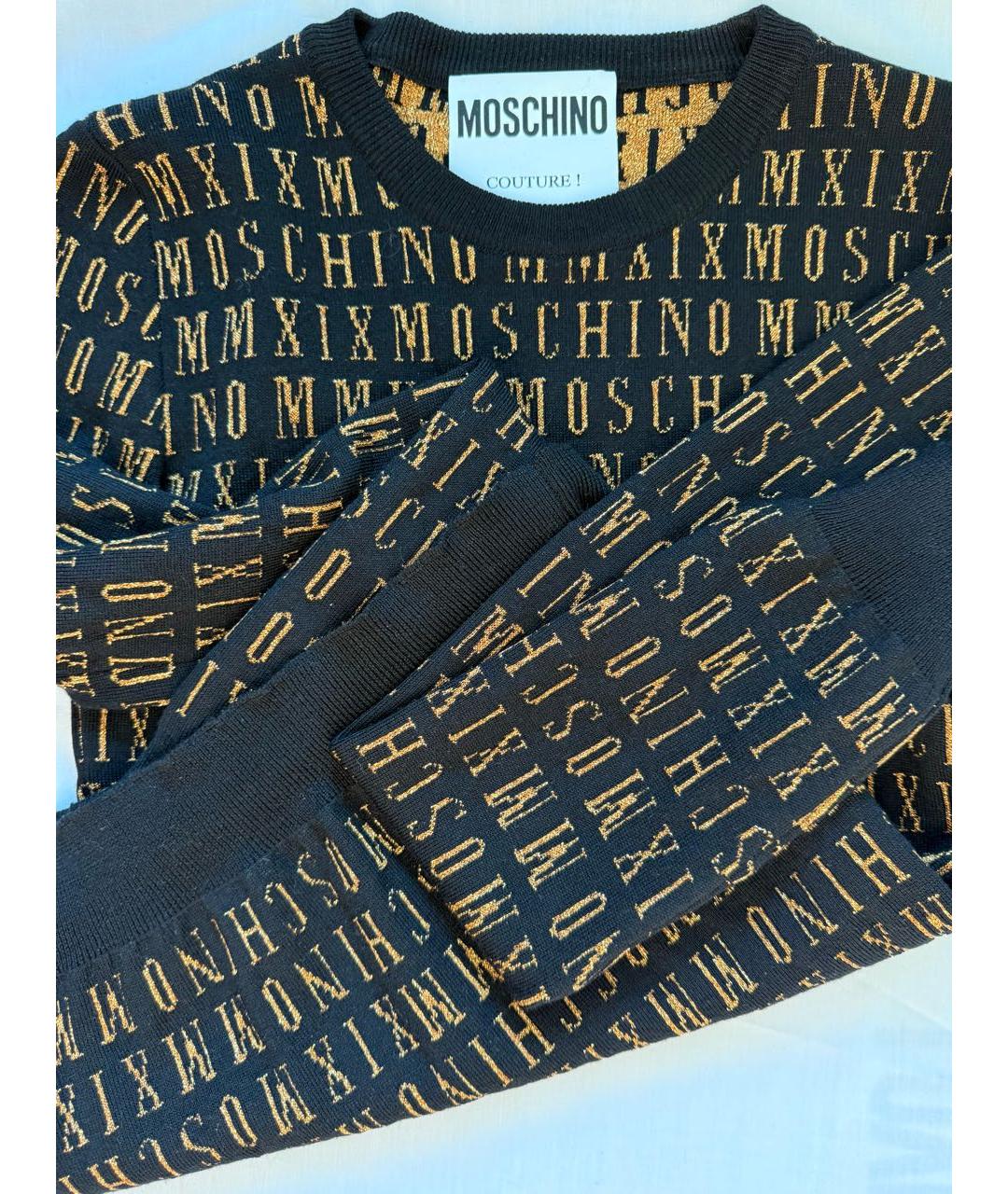 MOSCHINO Черный шерстяной джемпер / свитер, фото 3