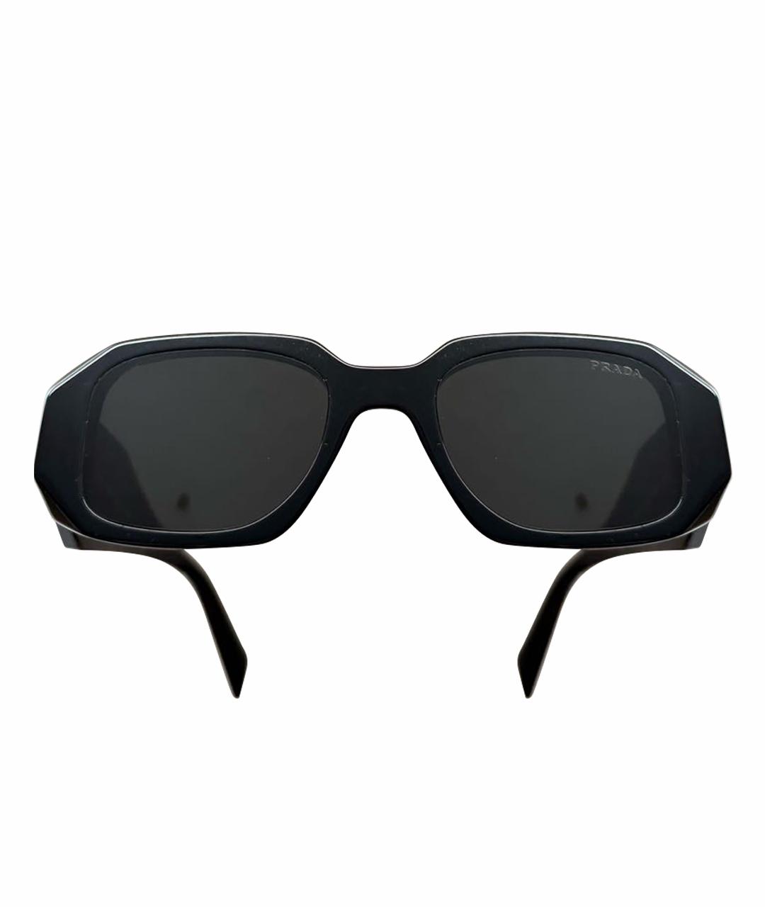 PRADA Черные пластиковые солнцезащитные очки, фото 1