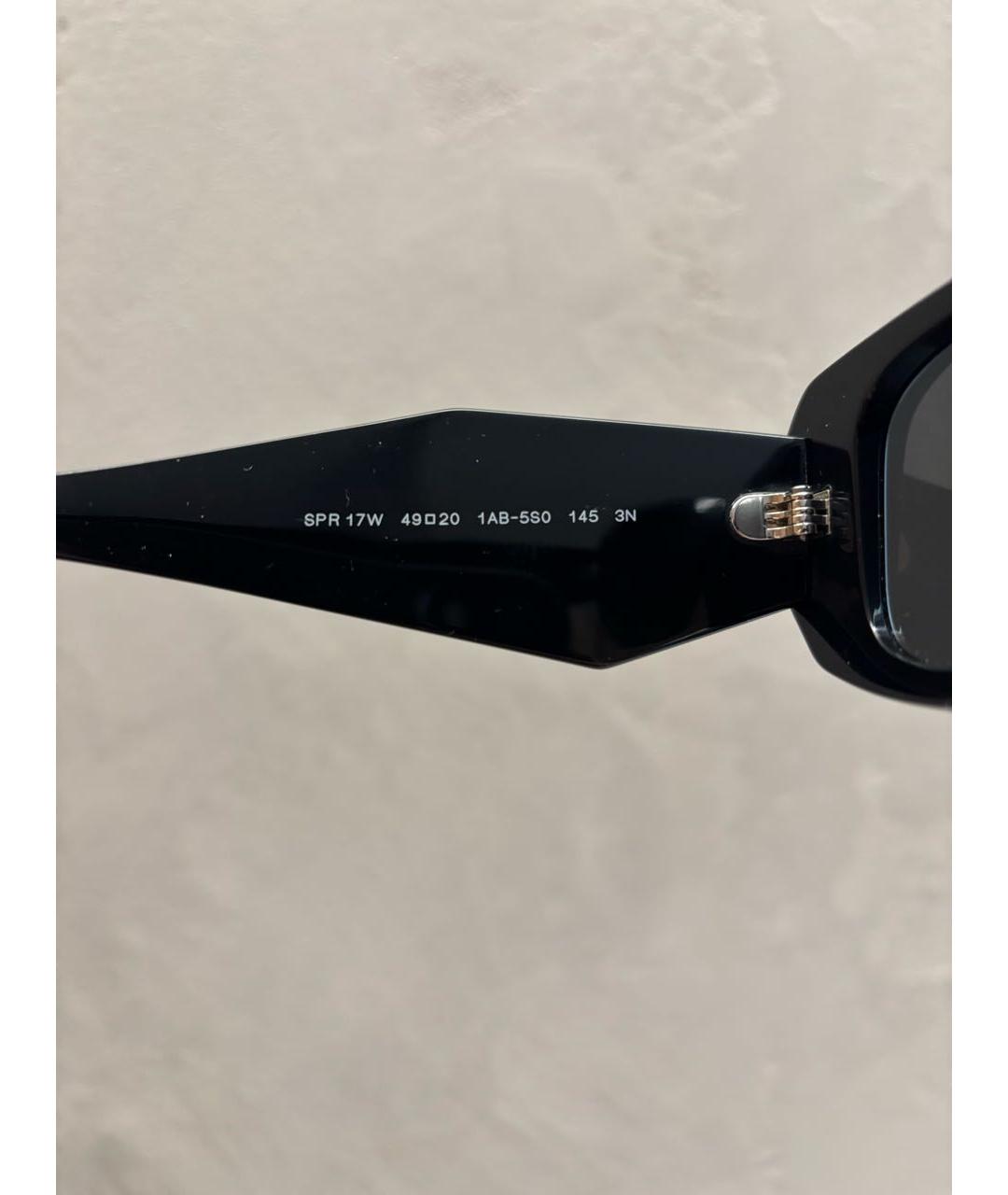 PRADA Черные пластиковые солнцезащитные очки, фото 4