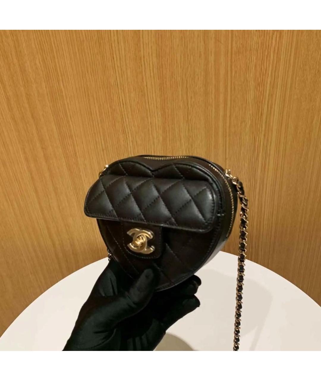 CHANEL Черная кожаная сумка через плечо, фото 3