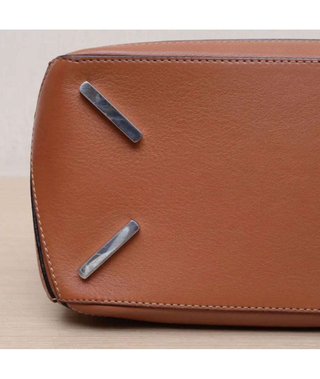 LOEWE Коричневая кожаная сумка через плечо, фото 5