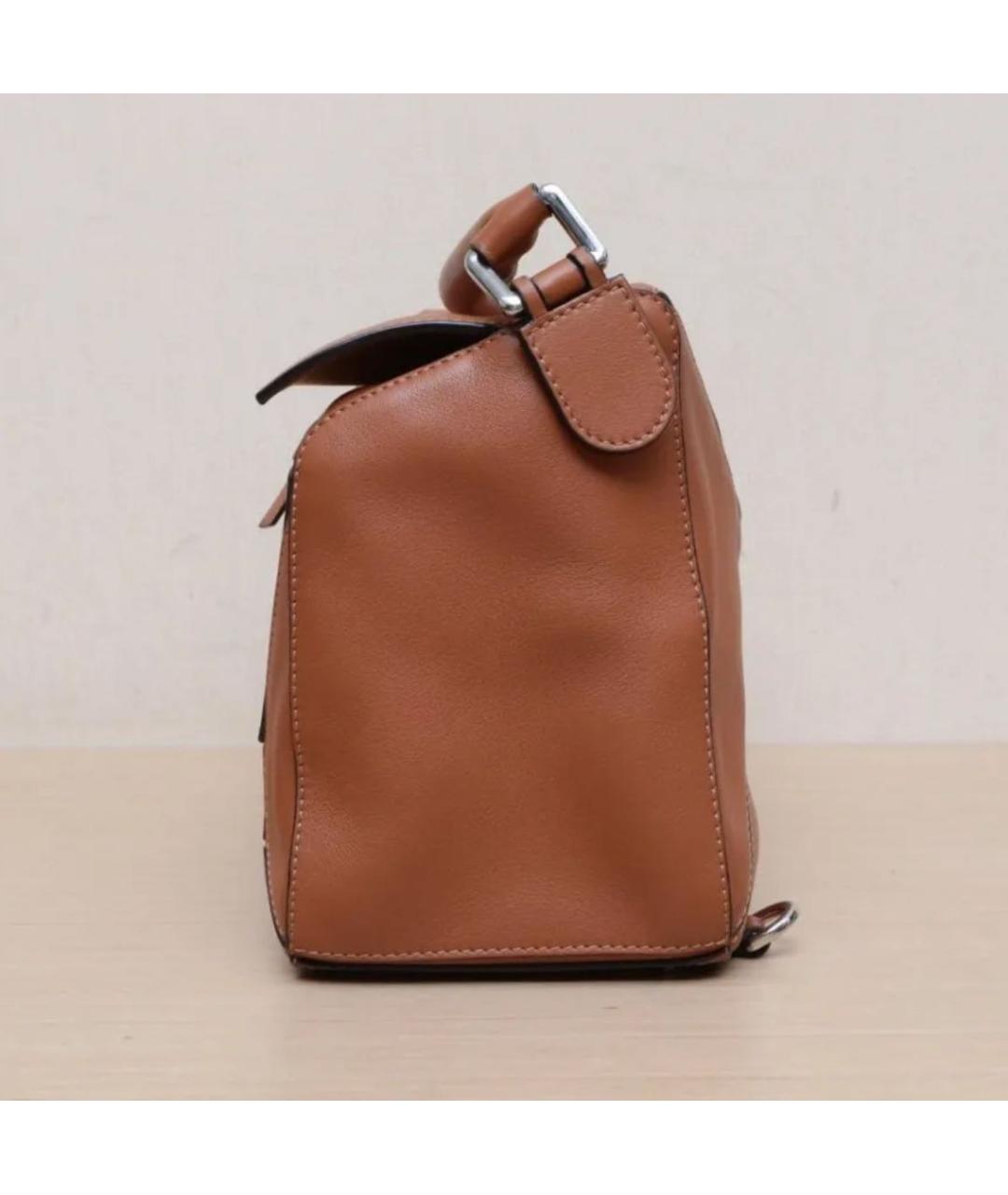 LOEWE Коричневая кожаная сумка через плечо, фото 3