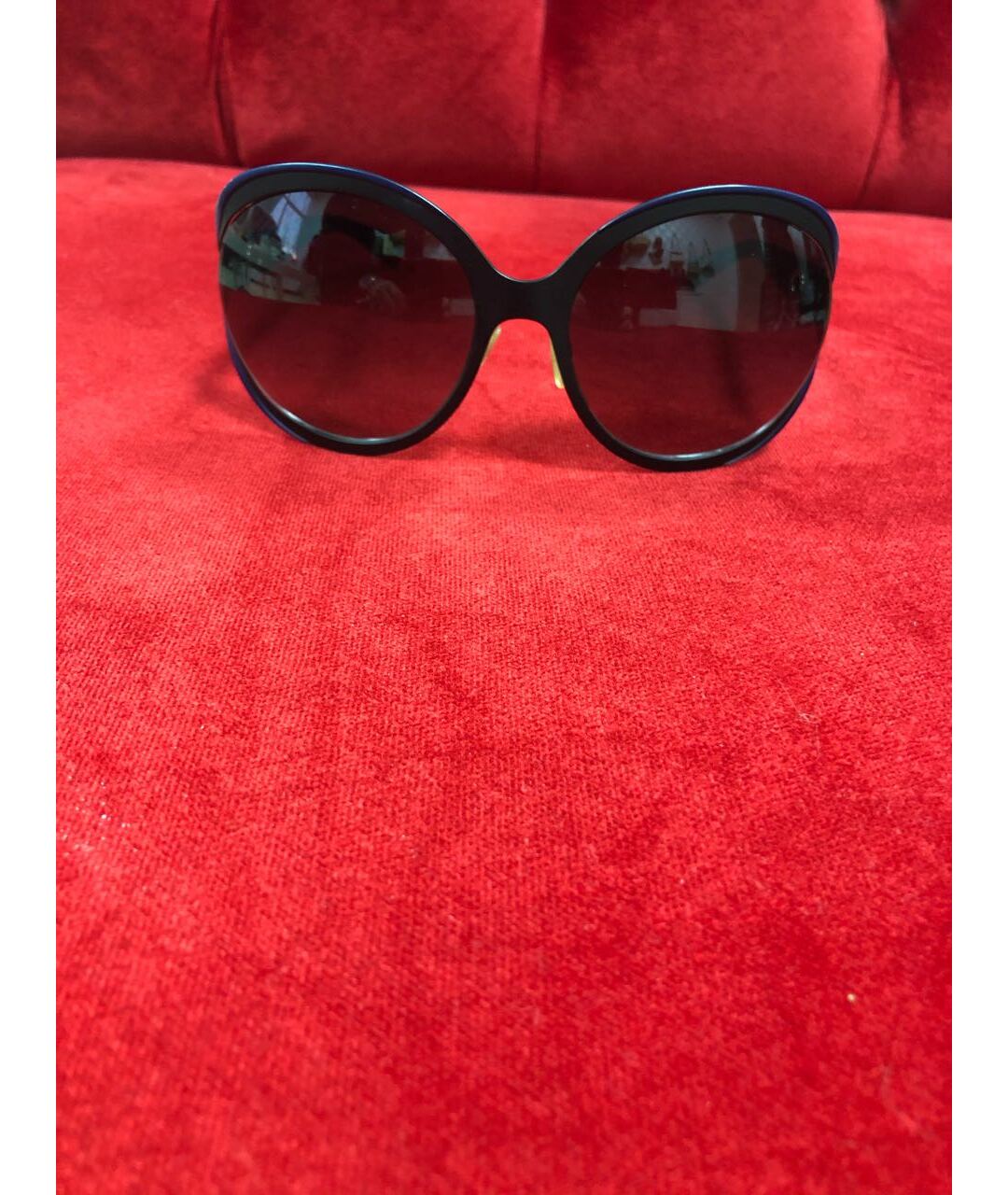 CHRISTIAN DIOR PRE-OWNED Темно-синие пластиковые солнцезащитные очки, фото 5