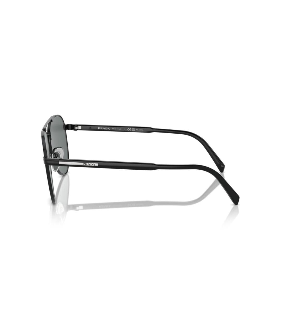PRADA Черные металлические солнцезащитные очки, фото 3
