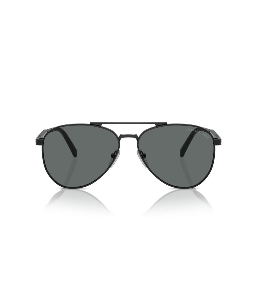 PRADA Черные металлические солнцезащитные очки, фото 1