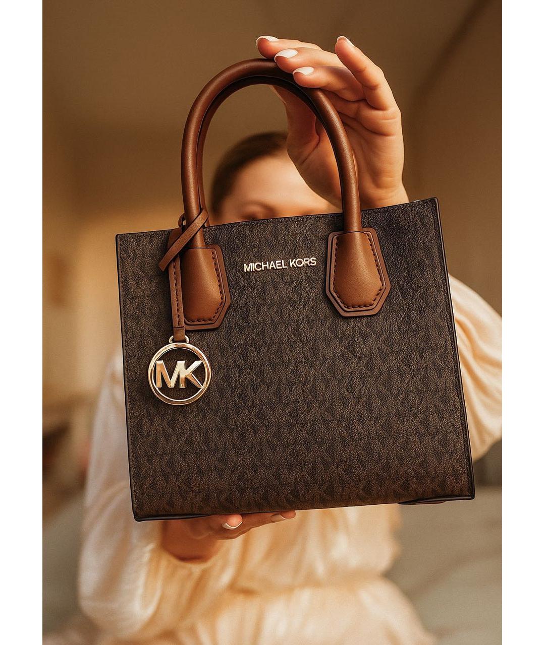 MICHAEL KORS Коричневая сумка с короткими ручками, фото 4