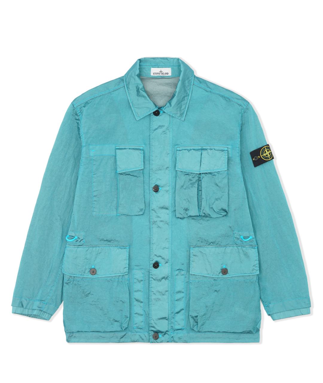 STONE ISLAND Голубая полиамидовая куртка, фото 10