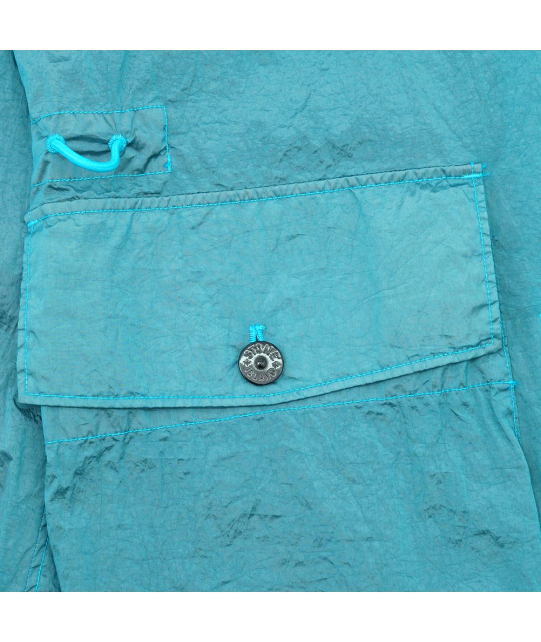 STONE ISLAND Голубая полиамидовая куртка, фото 3