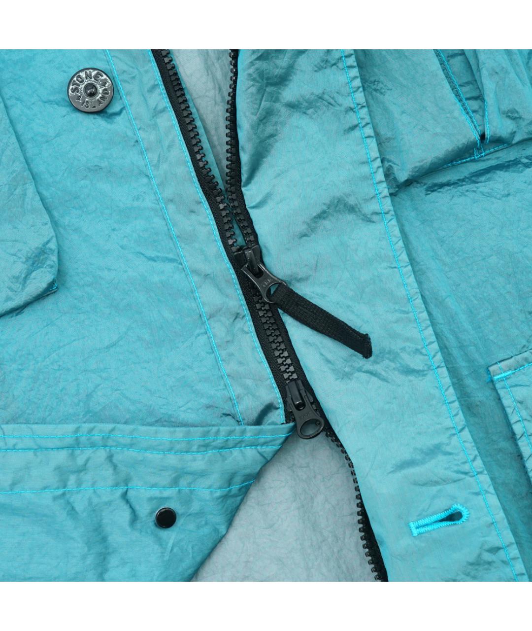 STONE ISLAND Голубая полиамидовая куртка, фото 5