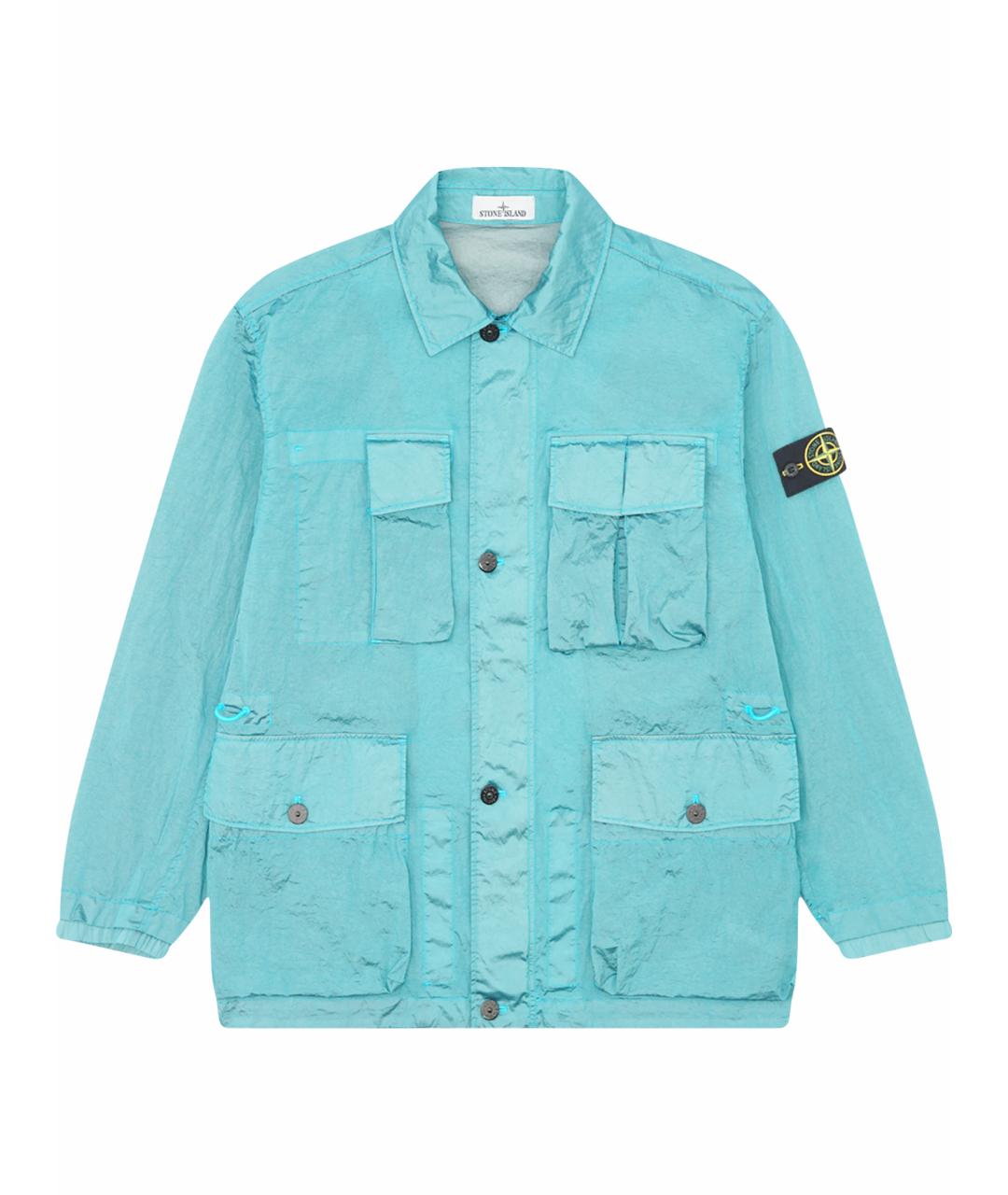 STONE ISLAND Голубая полиамидовая куртка, фото 1