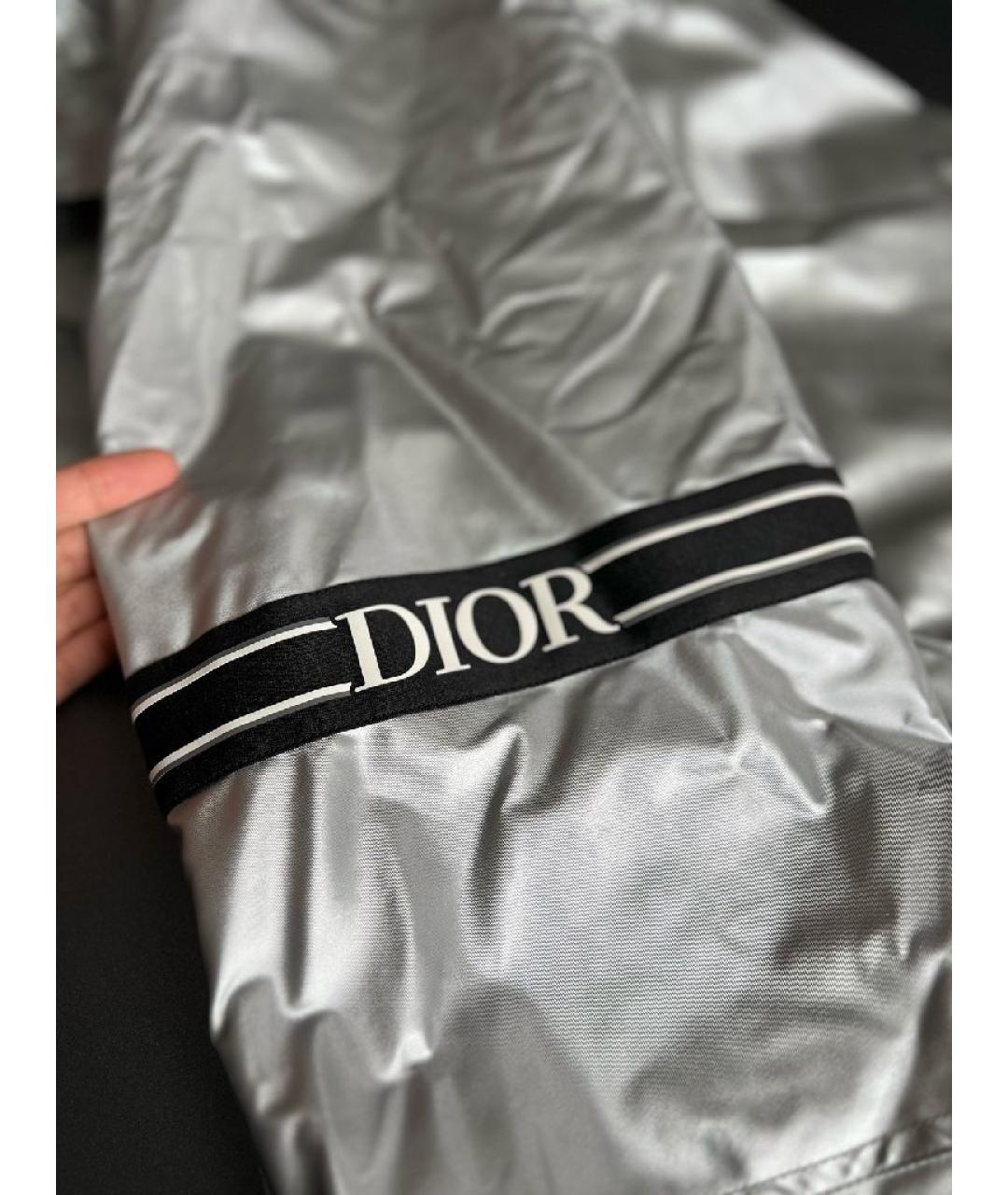 CHRISTIAN DIOR Серебряная полиамидовая куртка, фото 9