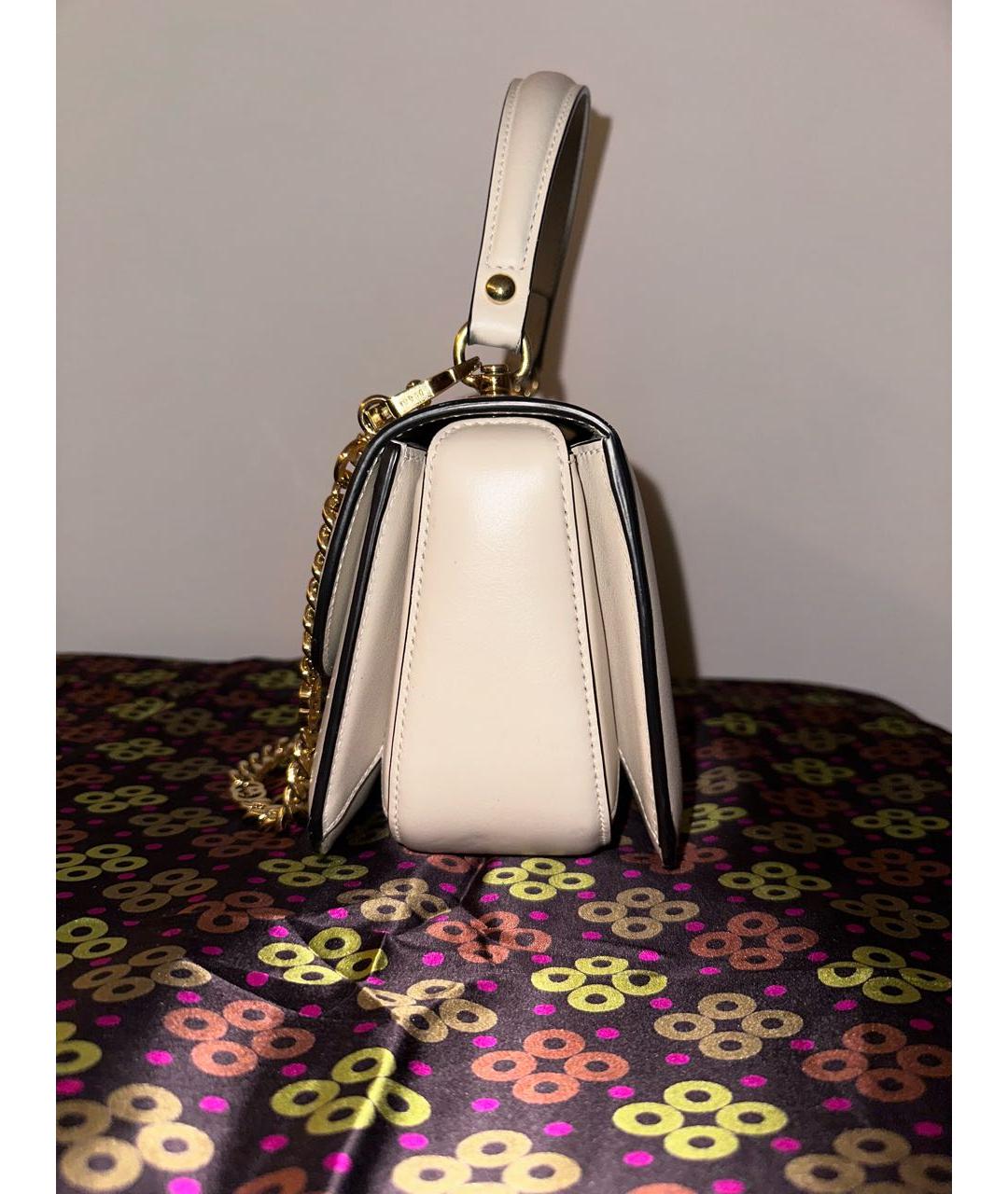 GUCCI Белая кожаная сумка с короткими ручками, фото 3