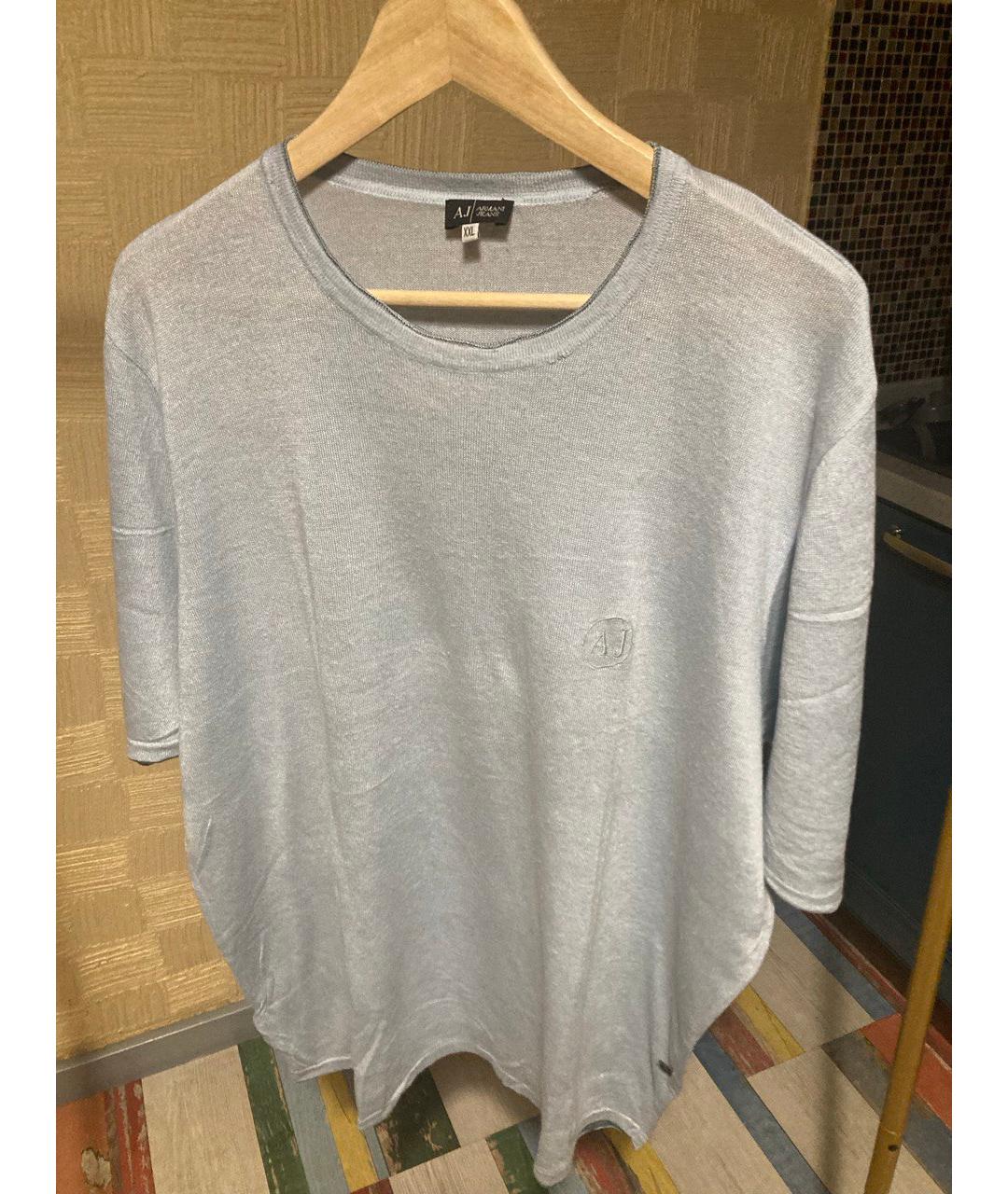 ARMANI JEANS Голубая футболка, фото 5