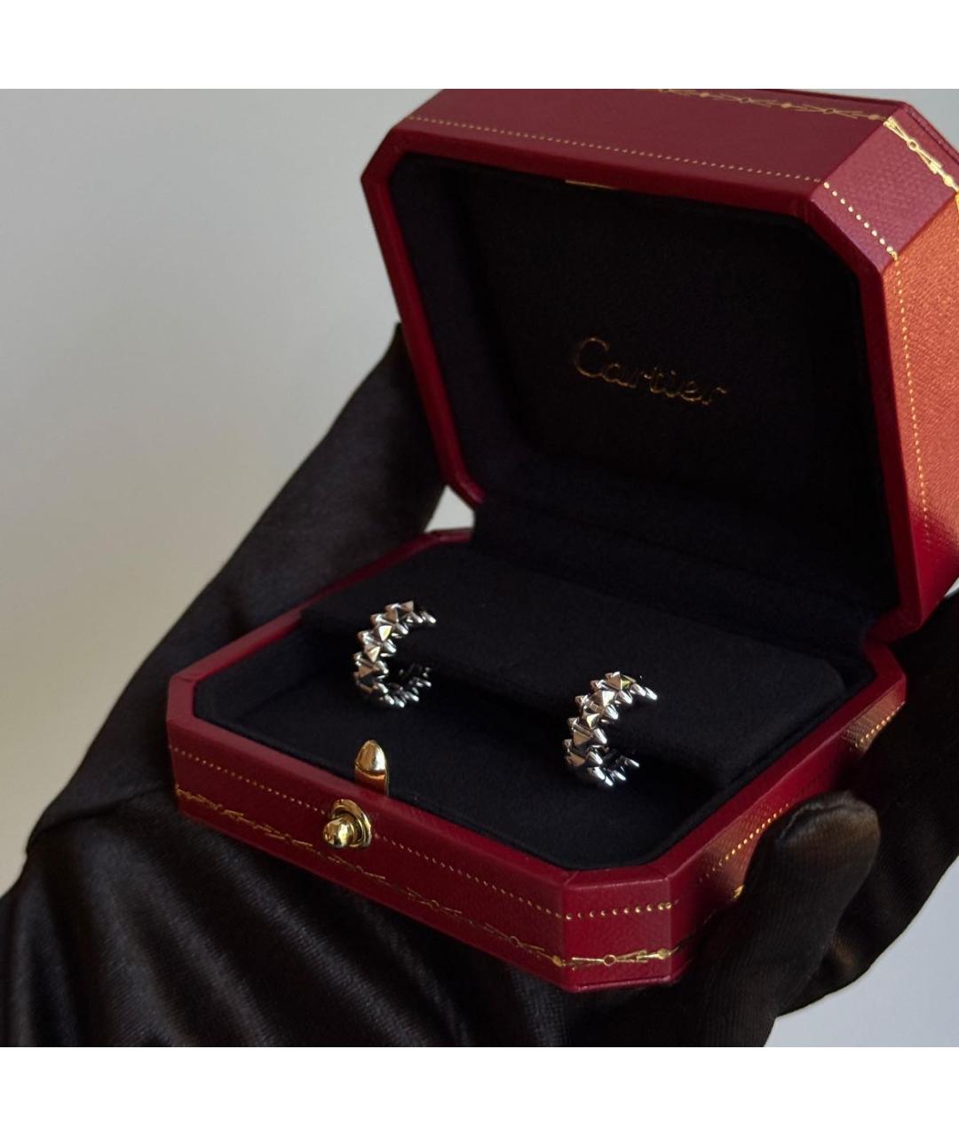 CARTIER Серебряные серьги из белого золота, фото 3