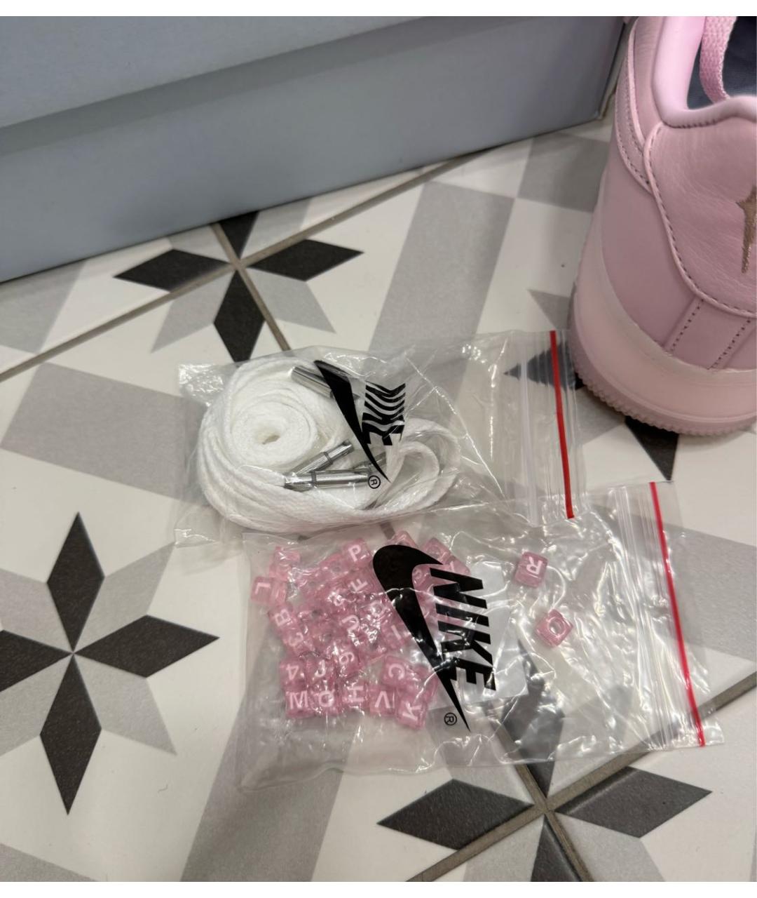 NIKE Розовые кожаные кеды, фото 6